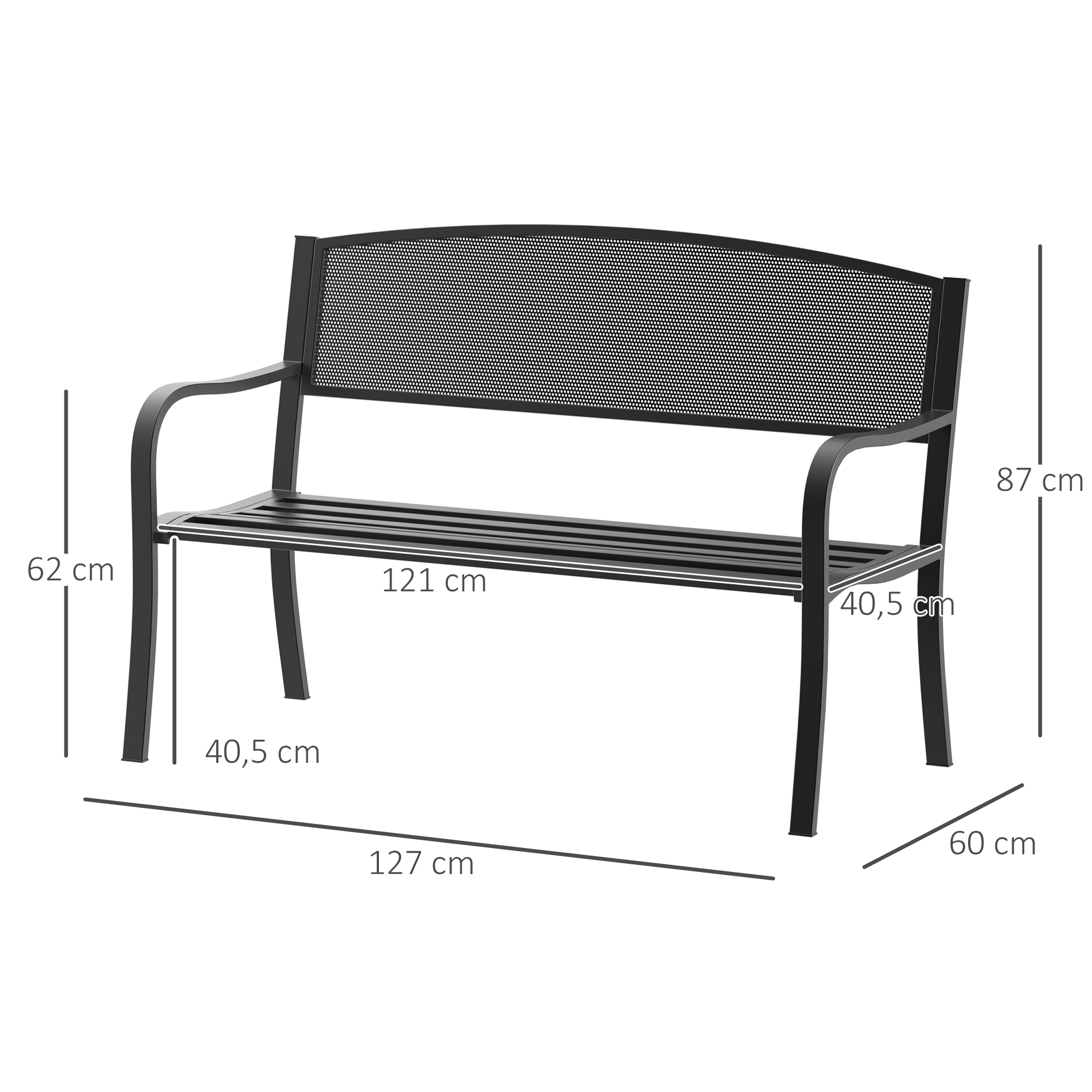Lauko suoliukas 127 × 60 × 87 cm 2