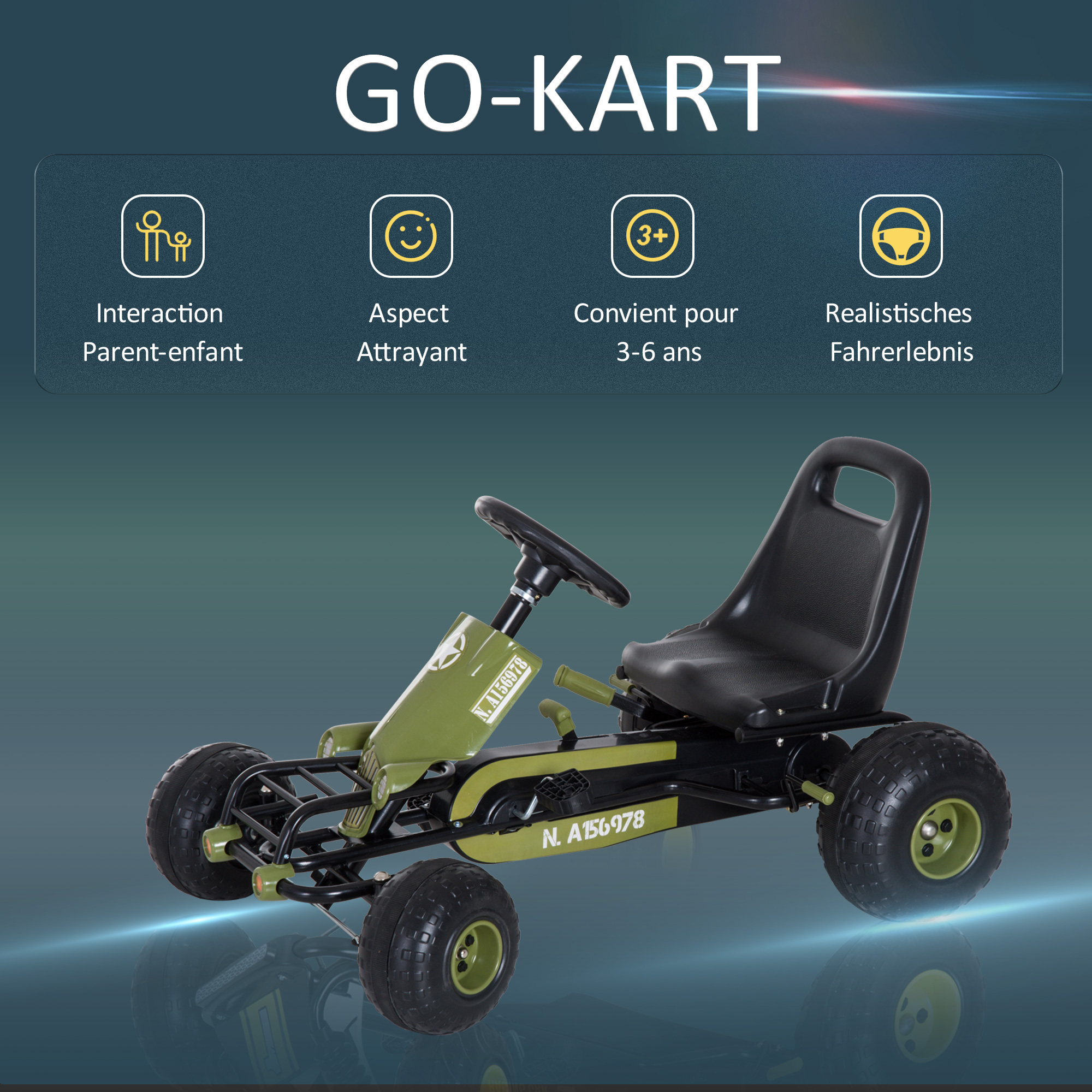 Gokartas 99 × 65 × 56 cm 3