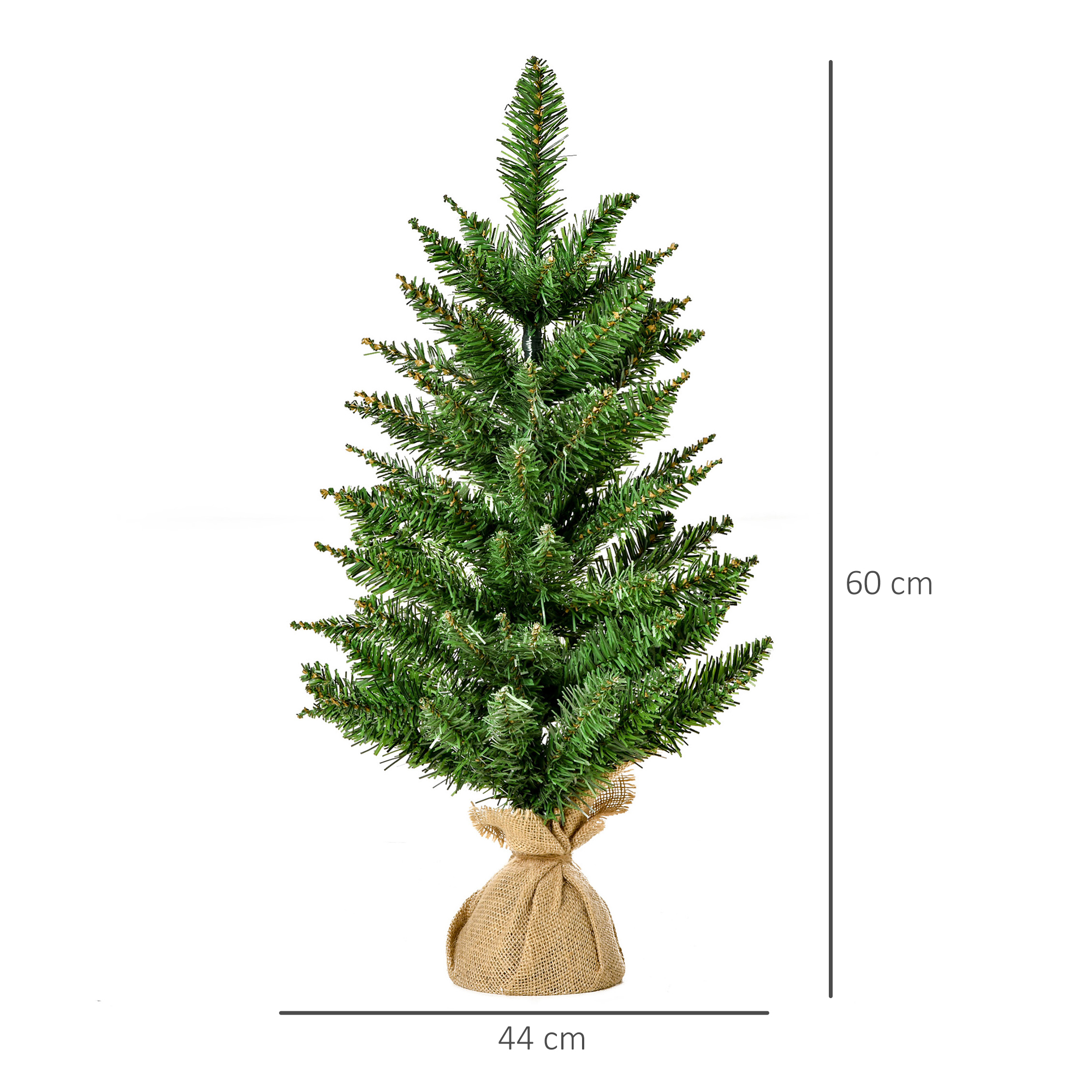 Dirbtinė kalėdinė eglutė su 70 šakelių galiukų, žalia, 60 cm 2