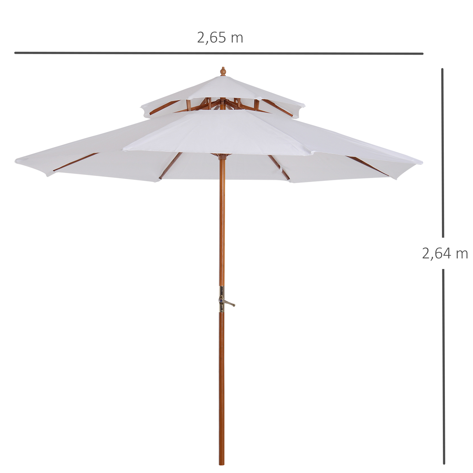Lauko skėtis Ø265xH264 cm 2