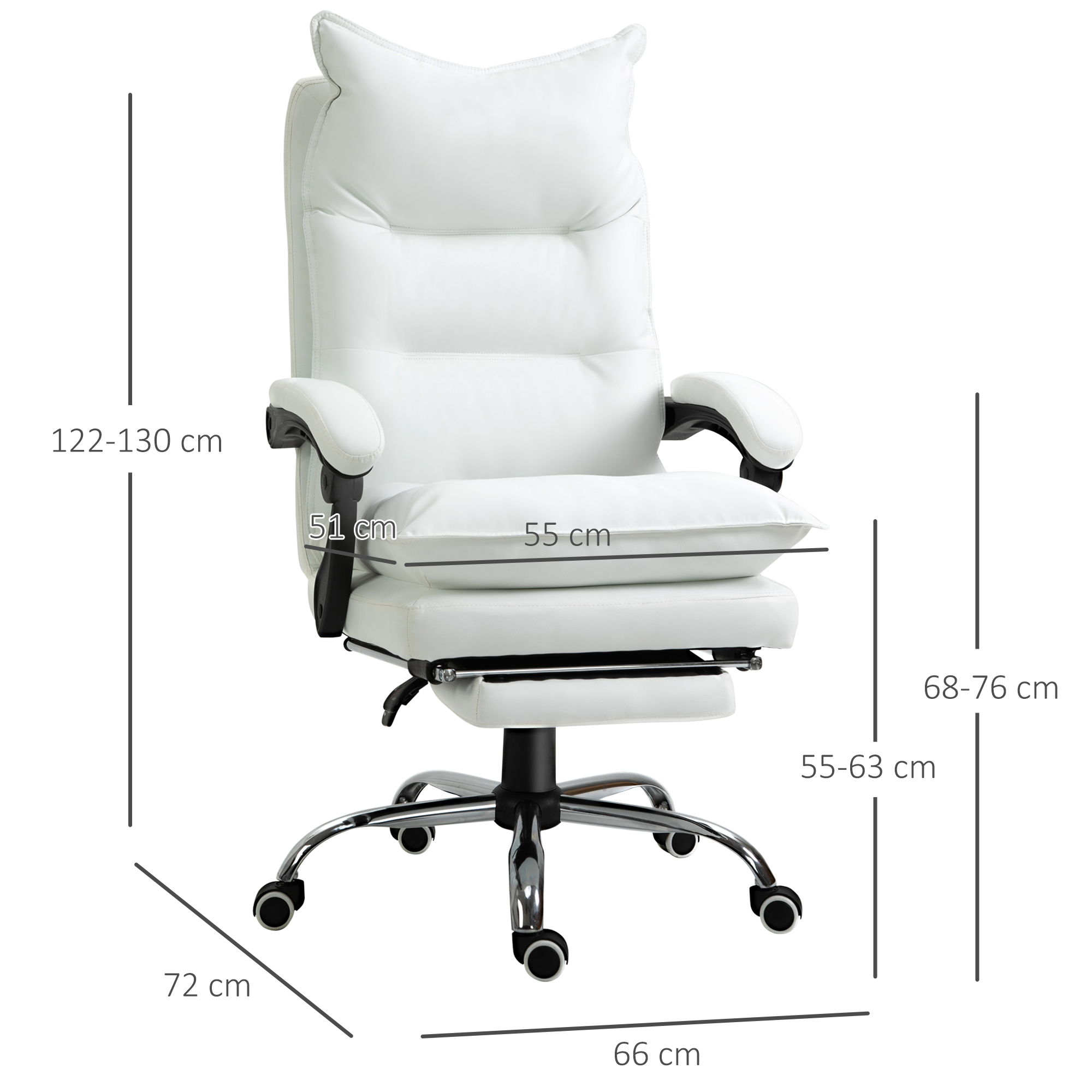 Biuro kėdė 66 × 72 × 122–130 cm 2