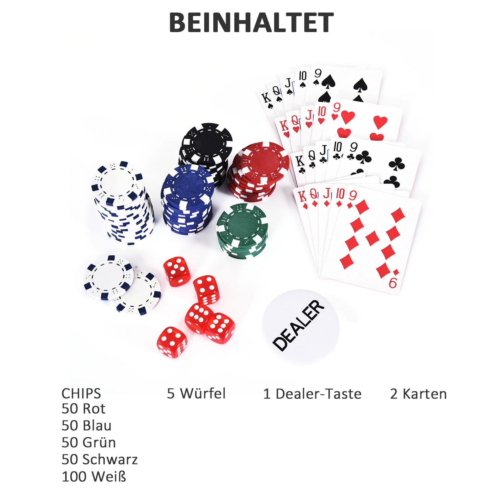 Pokerio rinkinys 38 × 20,5 × 6,5 cm 3
