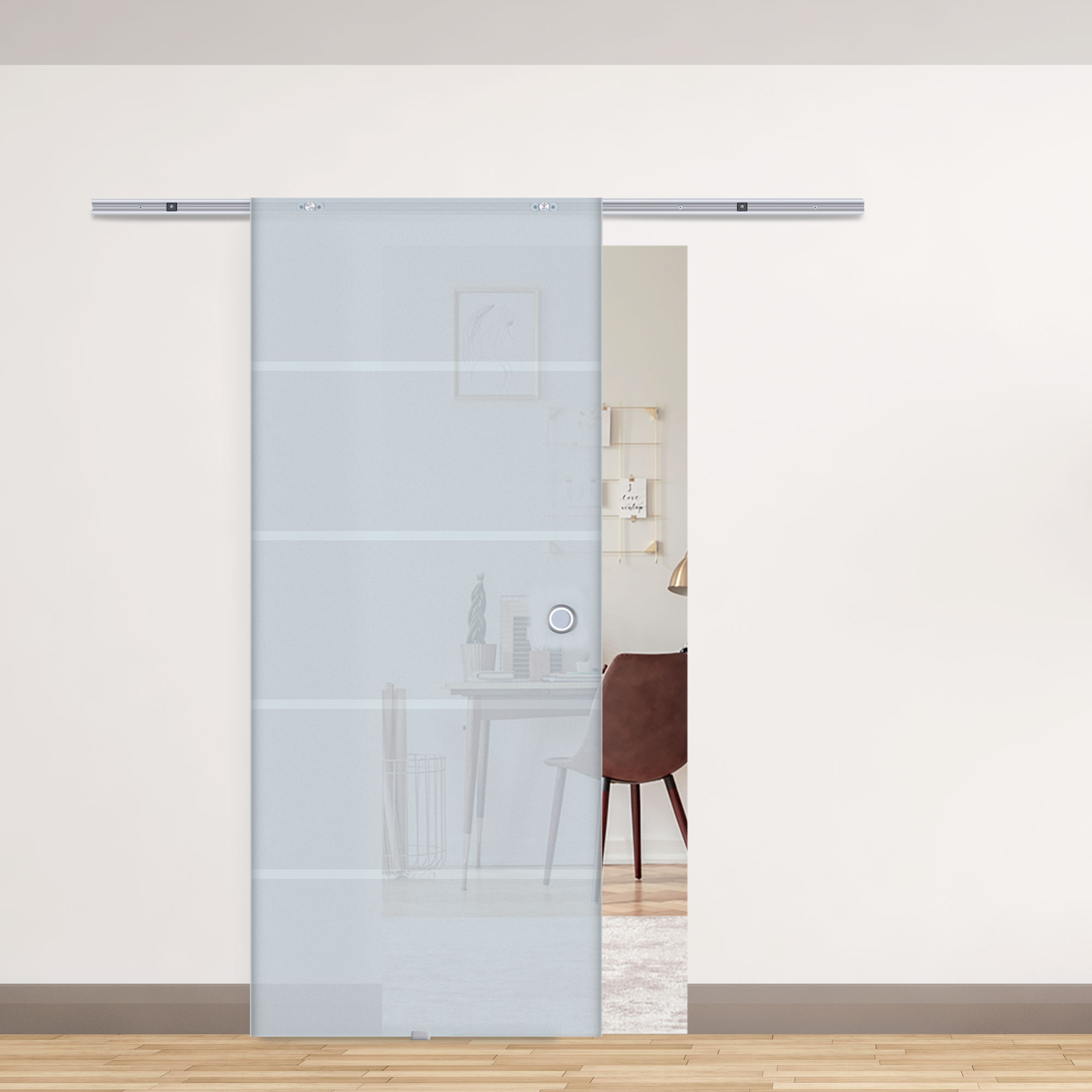 Stiklinės stumdomos durys 2050 × 900 mm