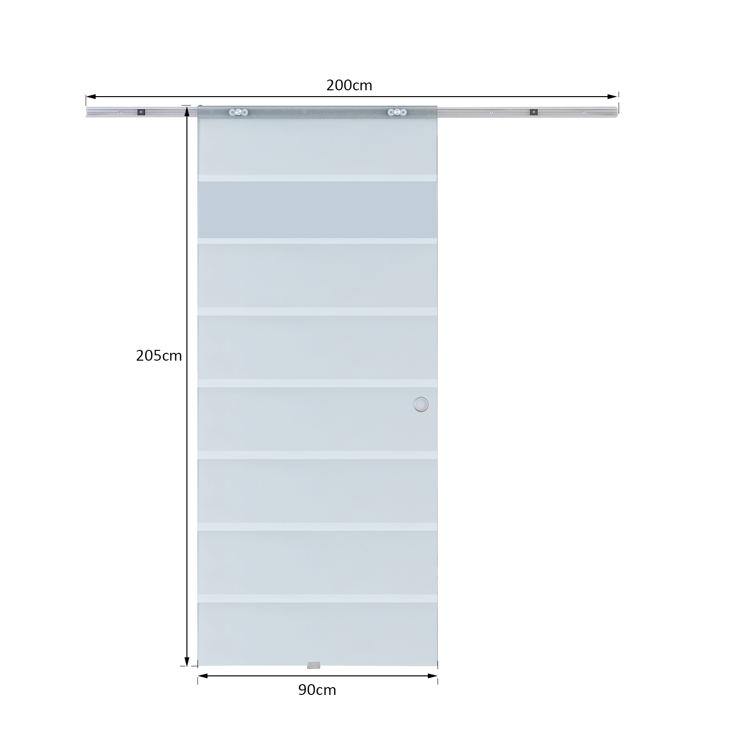 Stiklinės stumdomos durys 2050 × 900 mm 2