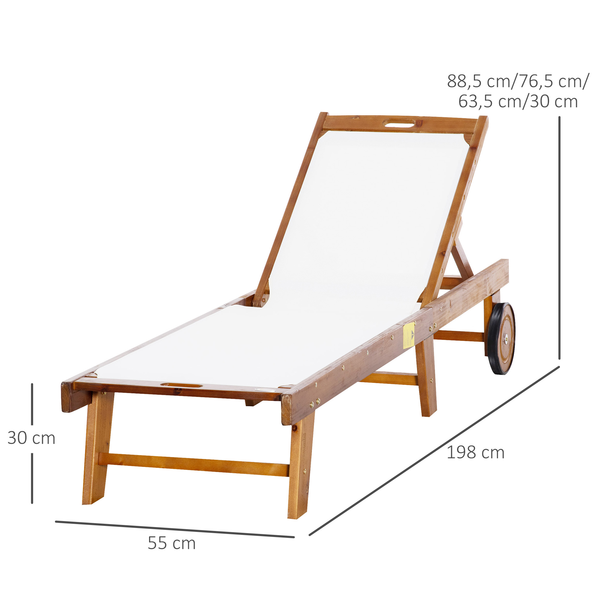 Gultas 198 x 55 x 30-88,5 cm 2