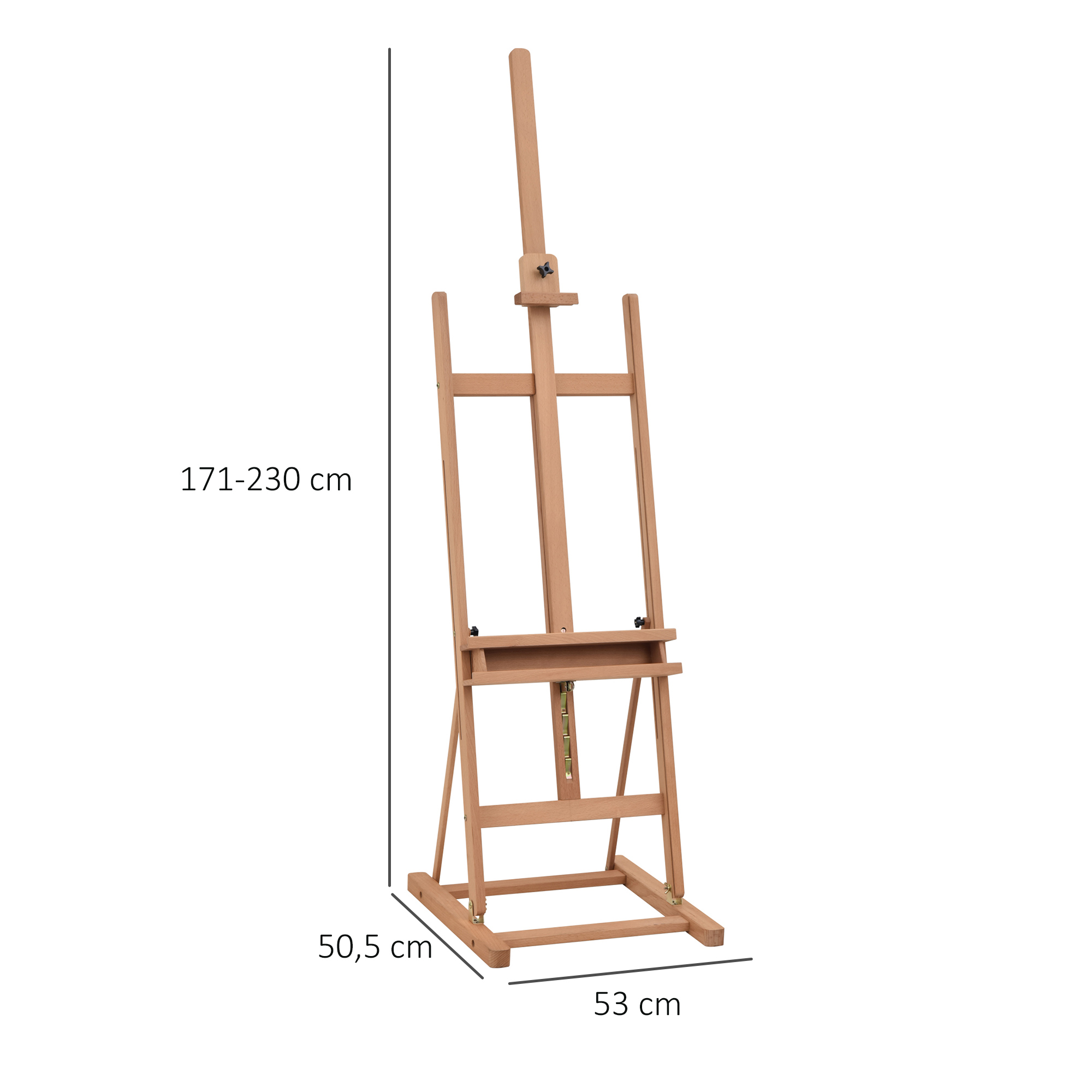 Molbertas 53 × 50,5 × 171–230 cm 2