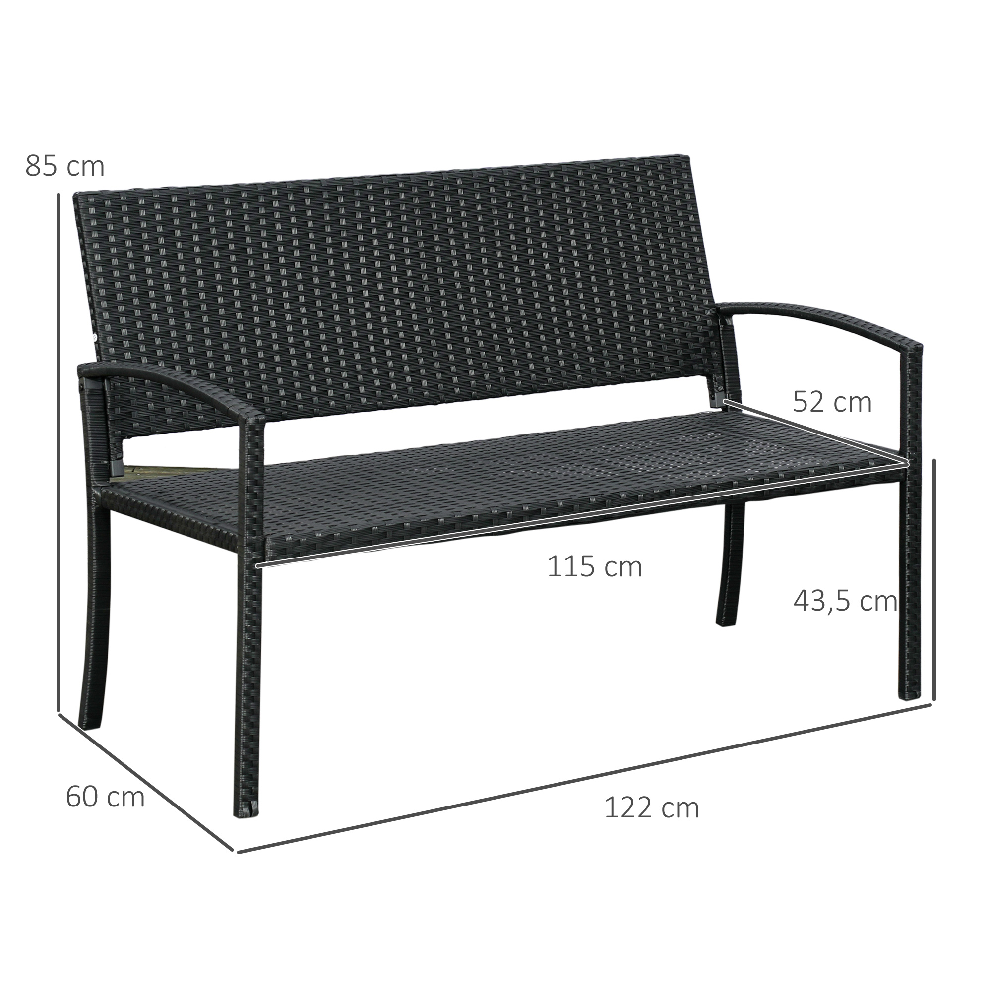 Sodo suolas 122 × 60 × 85 cm 2