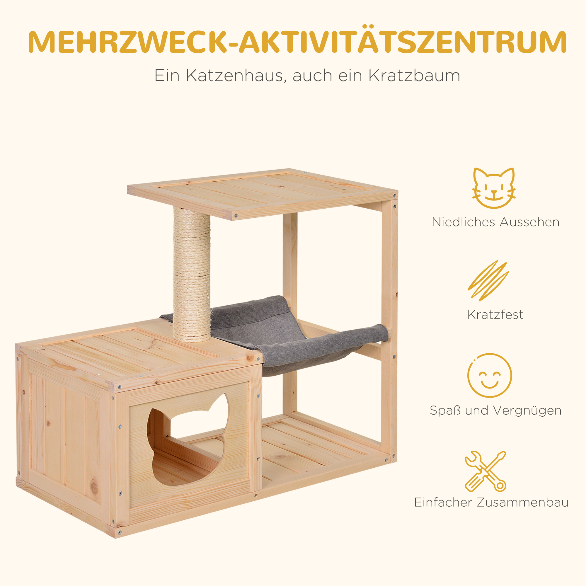 Katinų namelis 70 × 35 × 60 cm 3