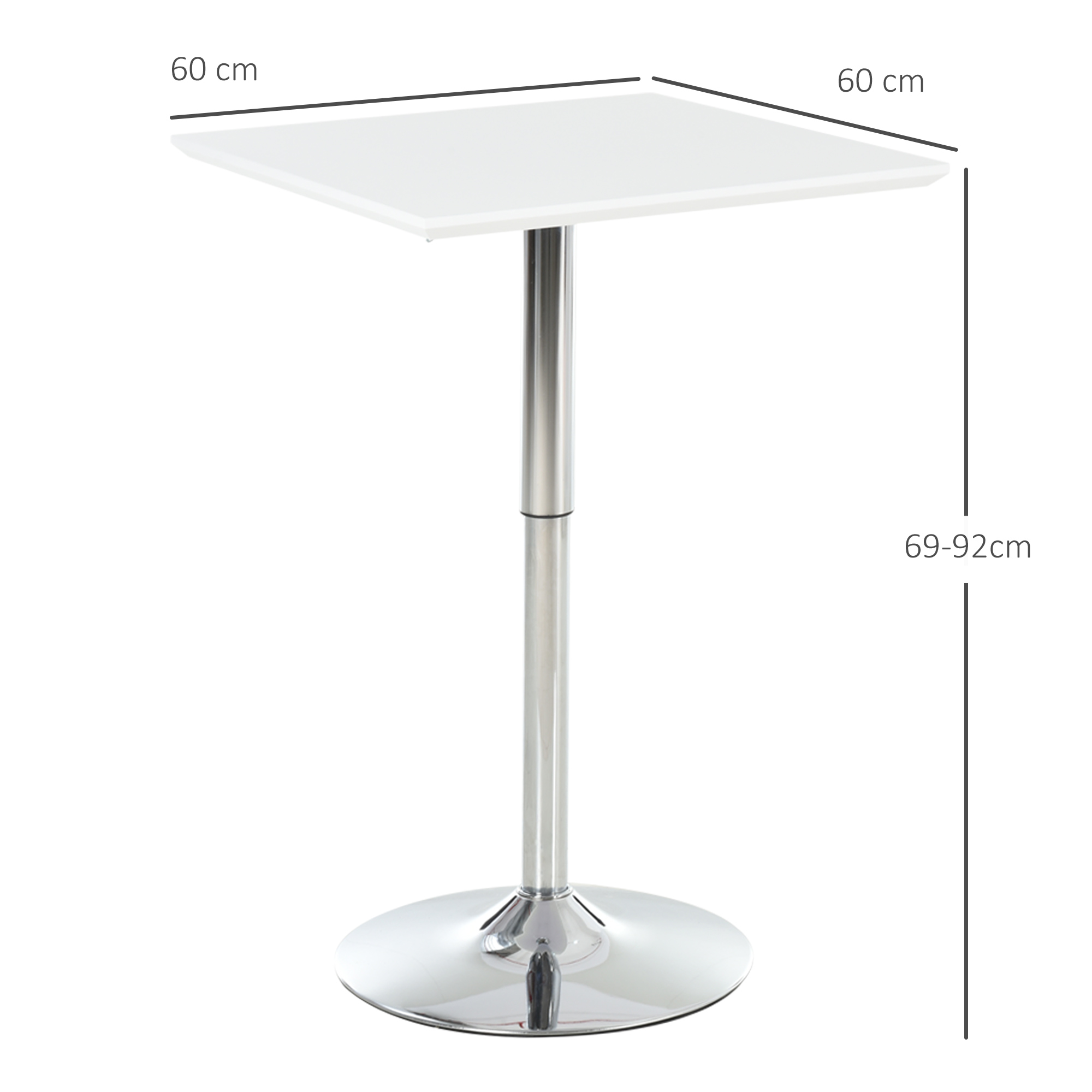 Baro stalas 60 x 60 x 69–92 cm 2