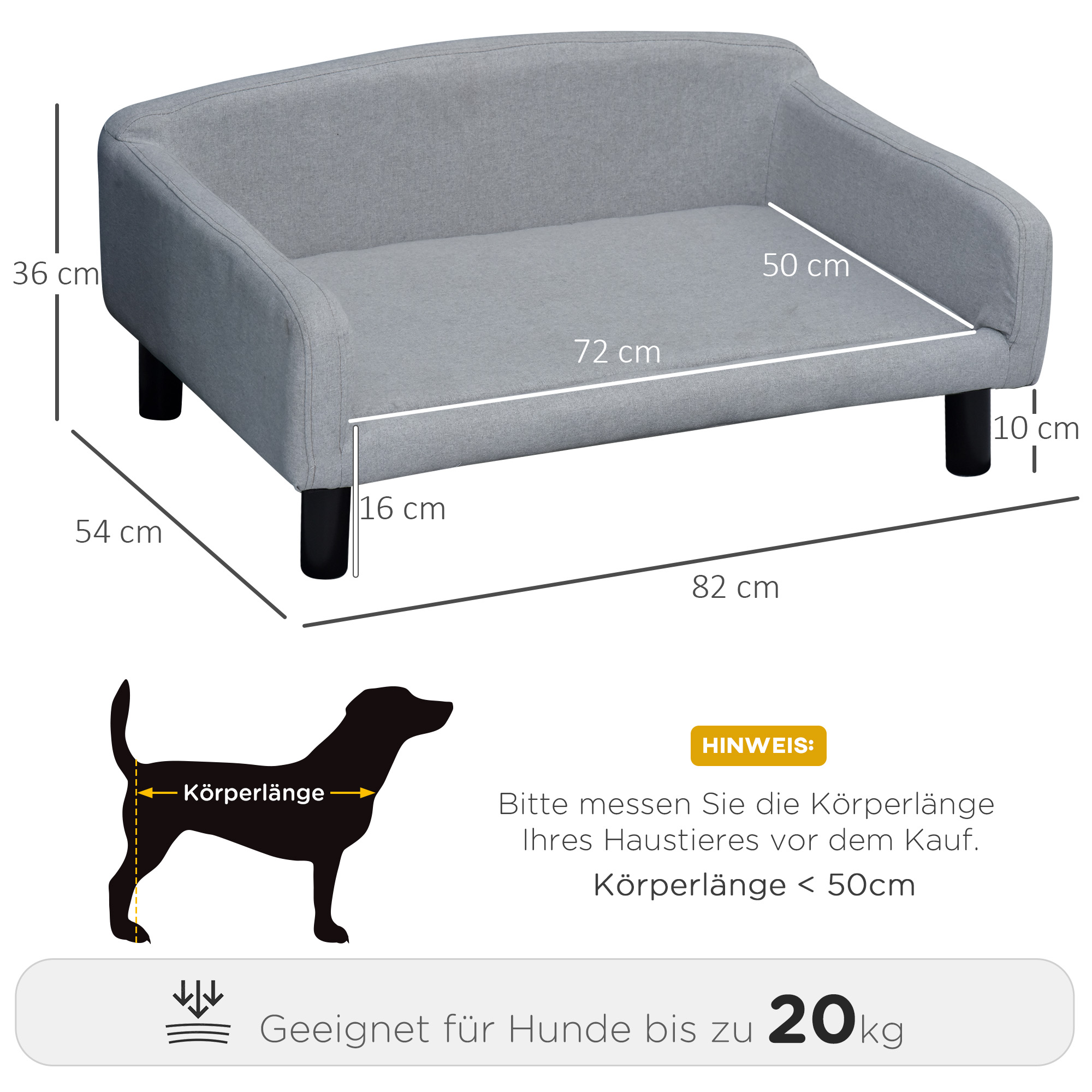 Gyvūnų sofa 82 x 54 x 36 cm 2