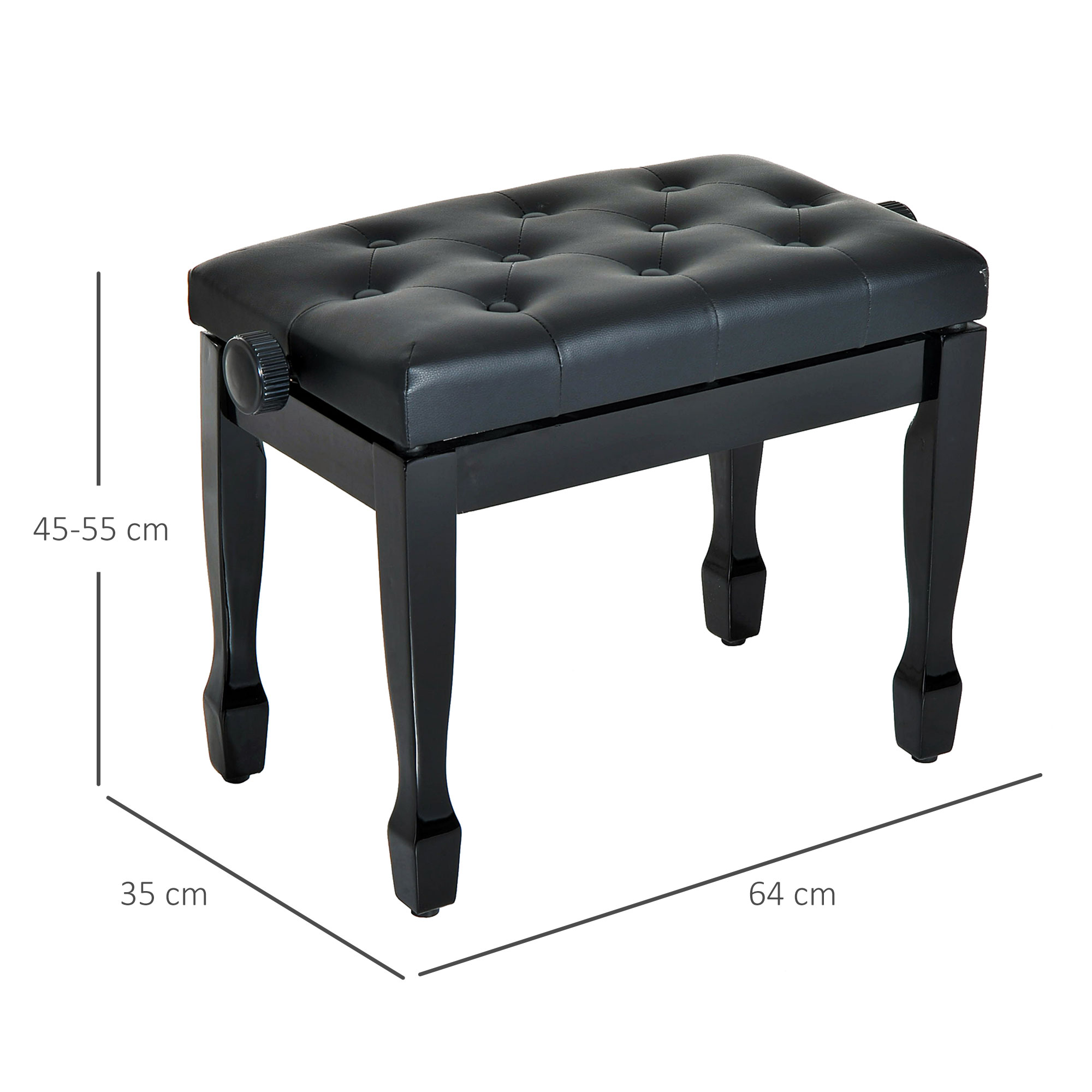 Pianino suoliukas 64 x 35 x 45–55 cm 2