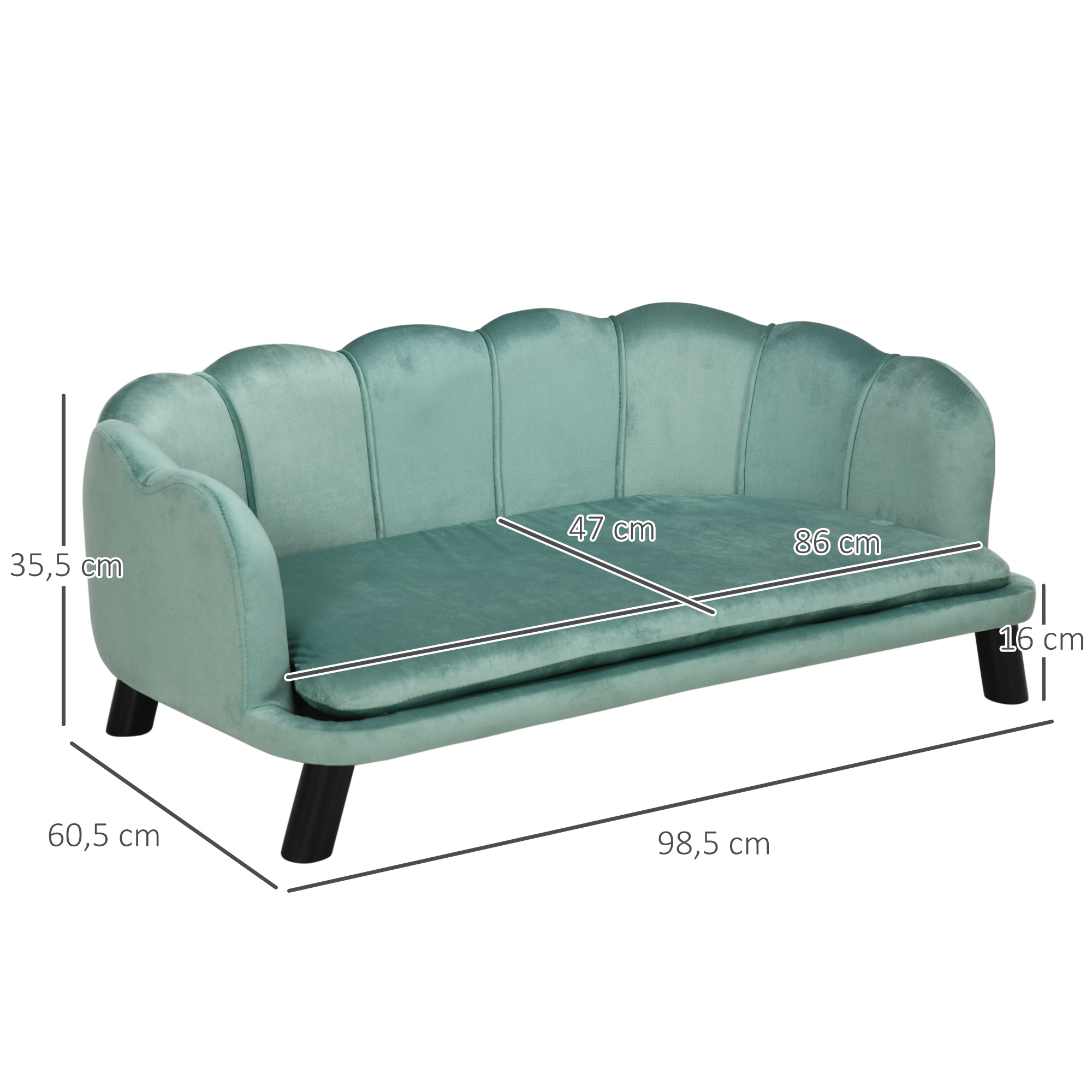 Šuns sofa 98,5 × 60,5 × 35,5 cm 2