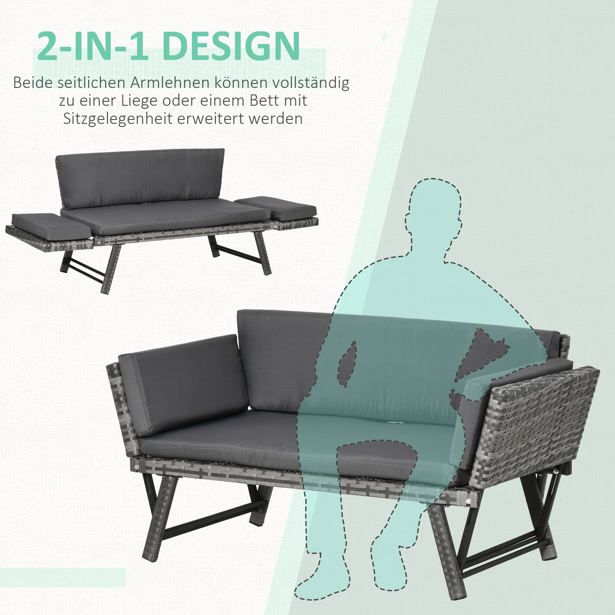 Lauko sofa 129 x 63 x 67 cm 3