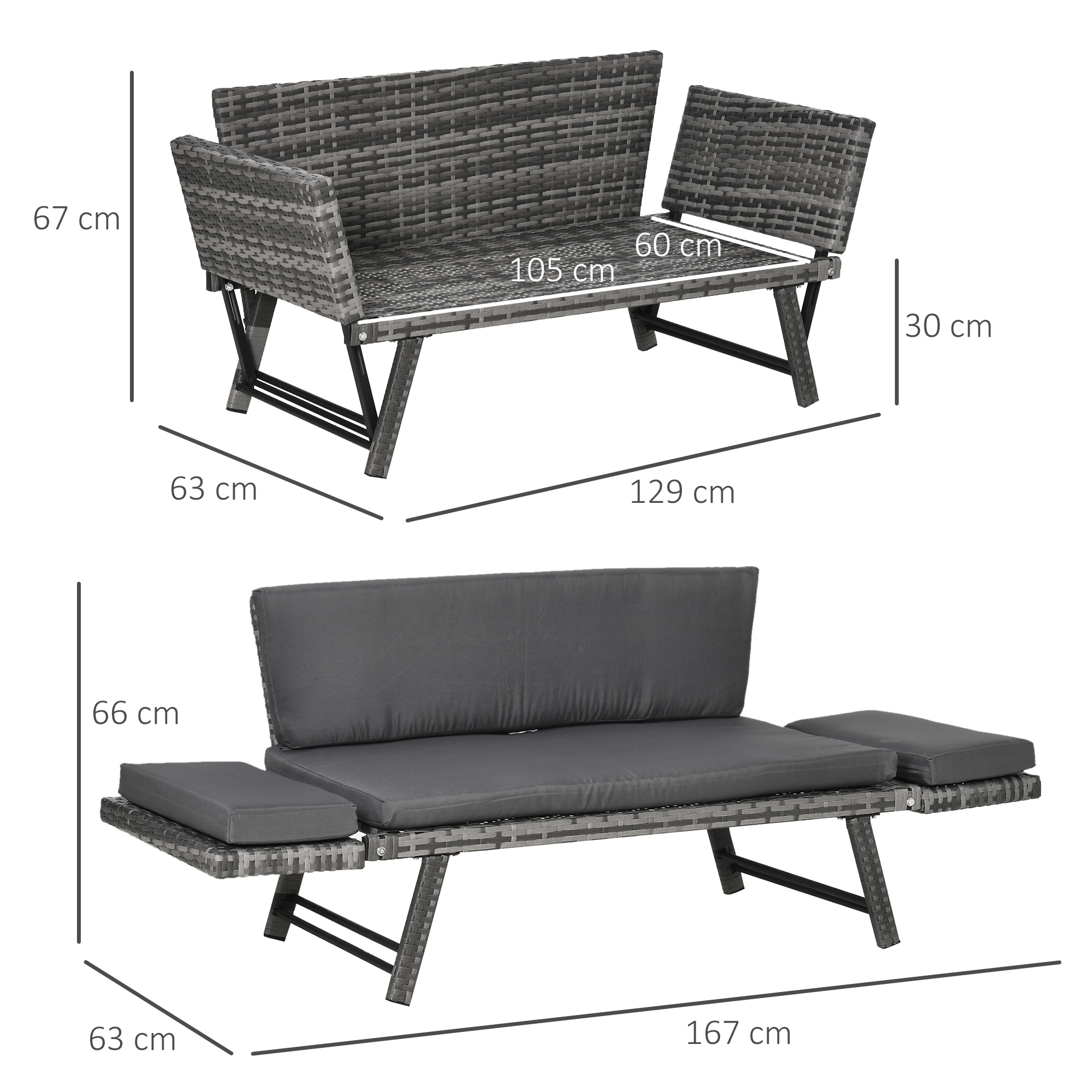 Lauko sofa 129 x 63 x 67 cm 2