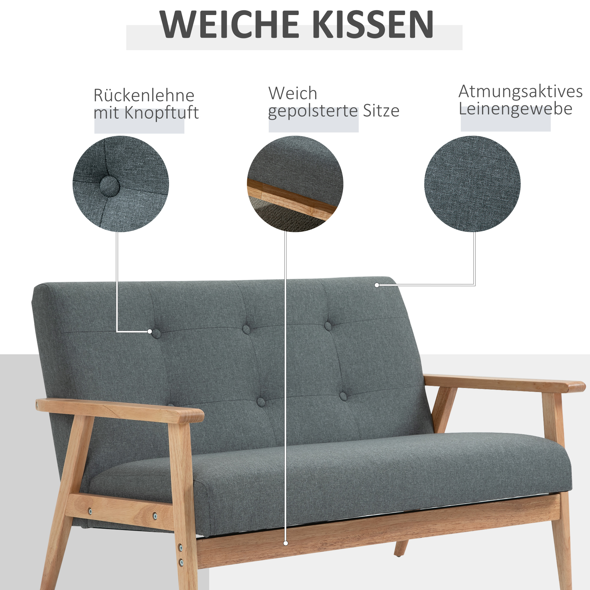 Sofa 2 vietų 115 cm 3