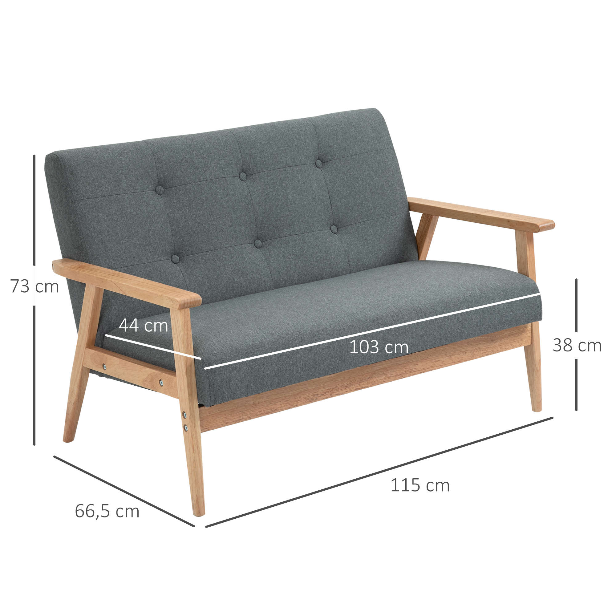 Sofa 2 vietų 115 cm 2