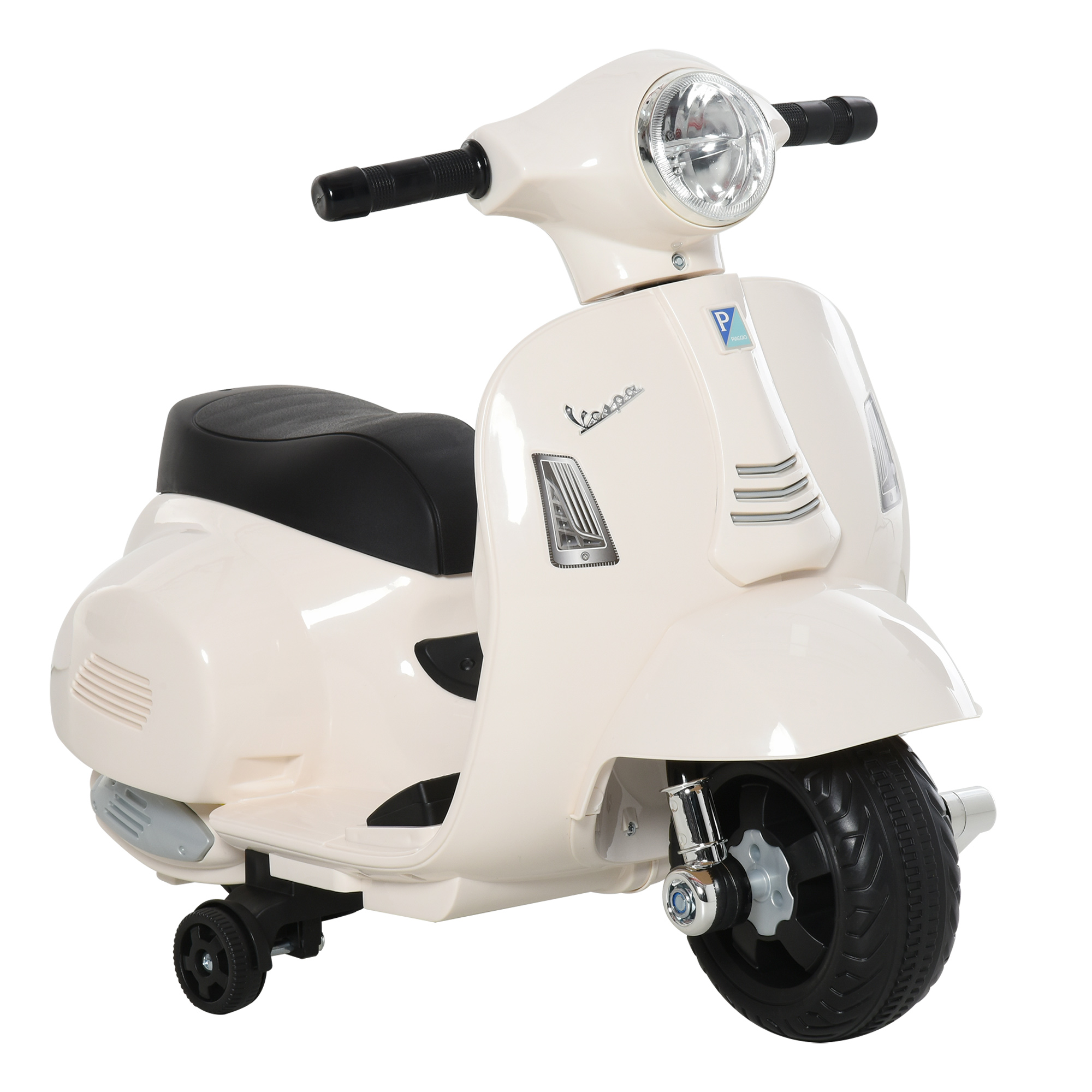 Vaikiškas elektrinis motociklas baltas