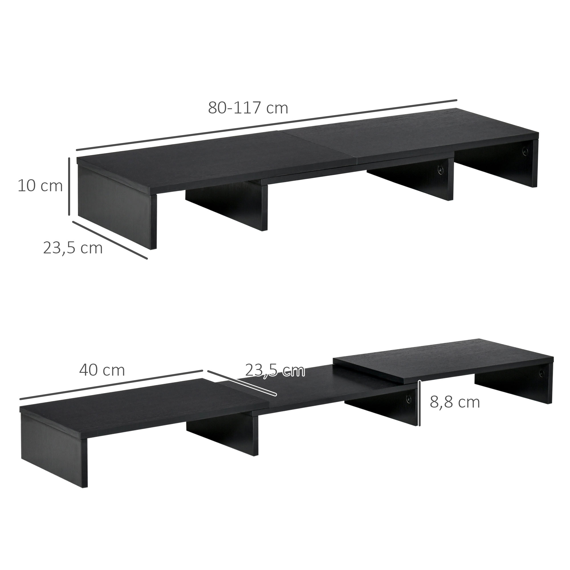 Monitorių stovas 80–117 x 23,5 x 10 cm 2