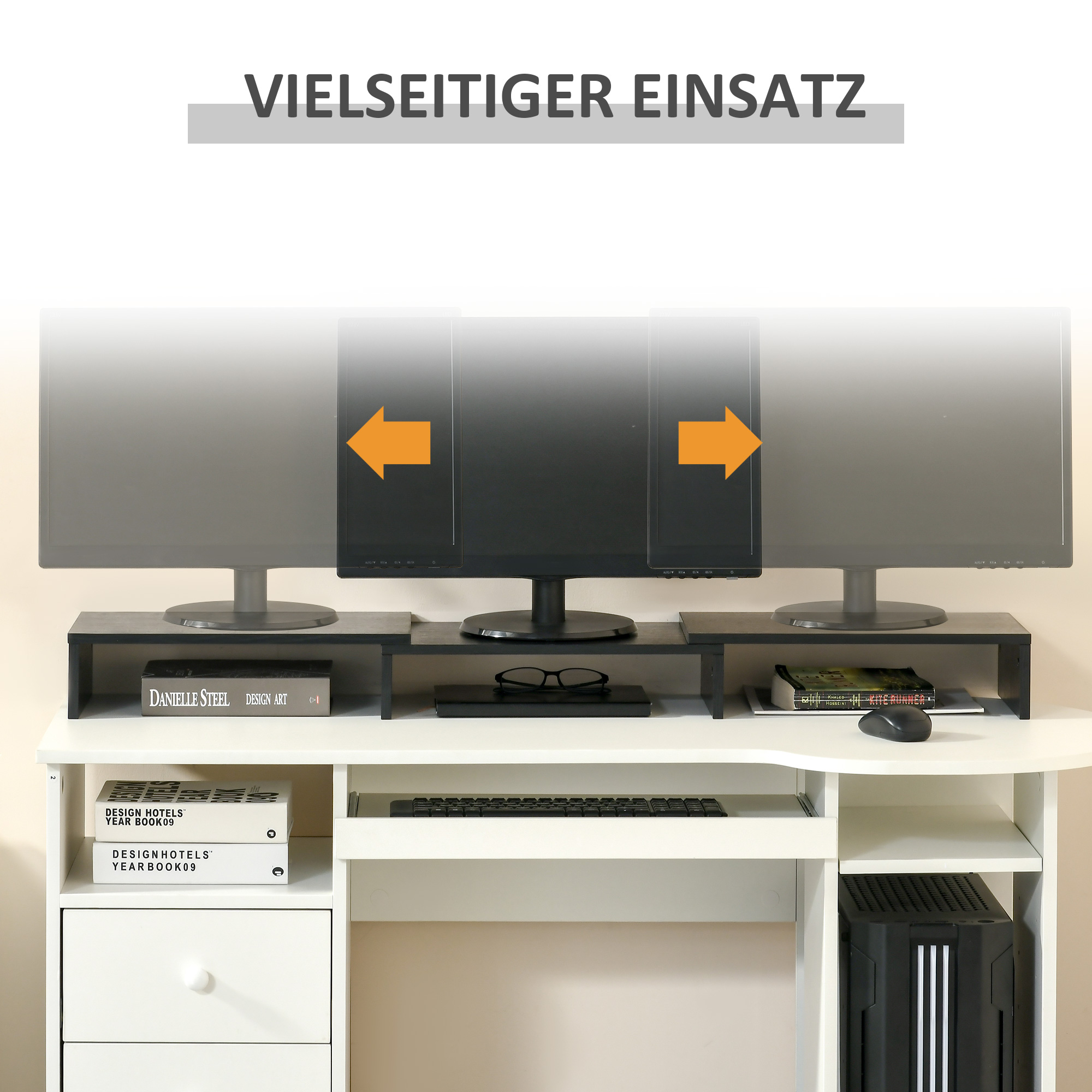 Monitorių stovas 80–117 x 23,5 x 10 cm 3