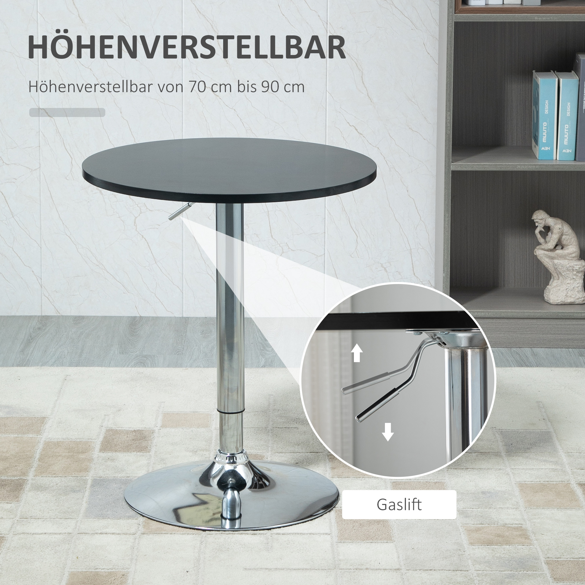 Baro stalas Ø61 x 70-90 cm 3