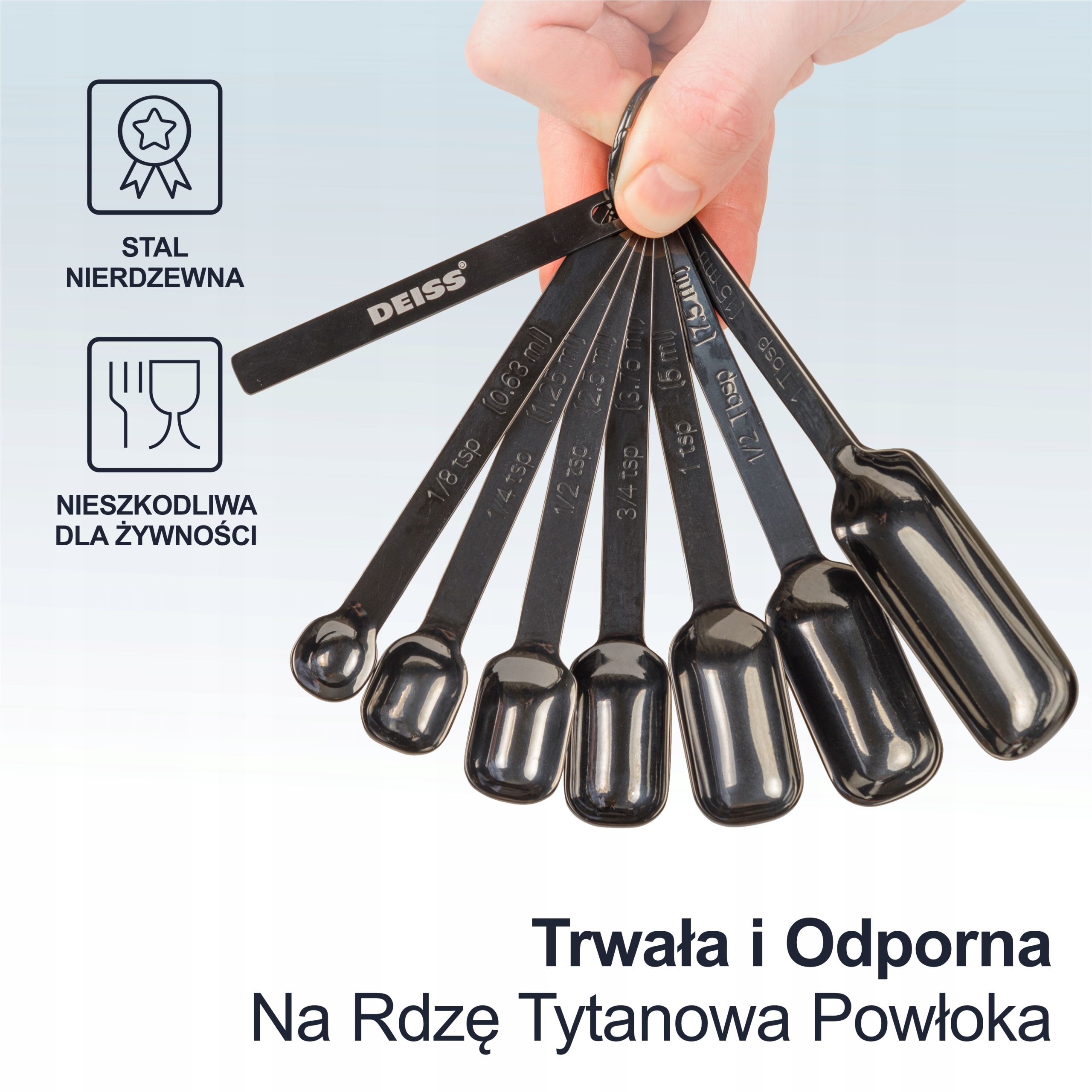 Deiss Pro matavimo šaukštų rinkinys, 7 vnt.