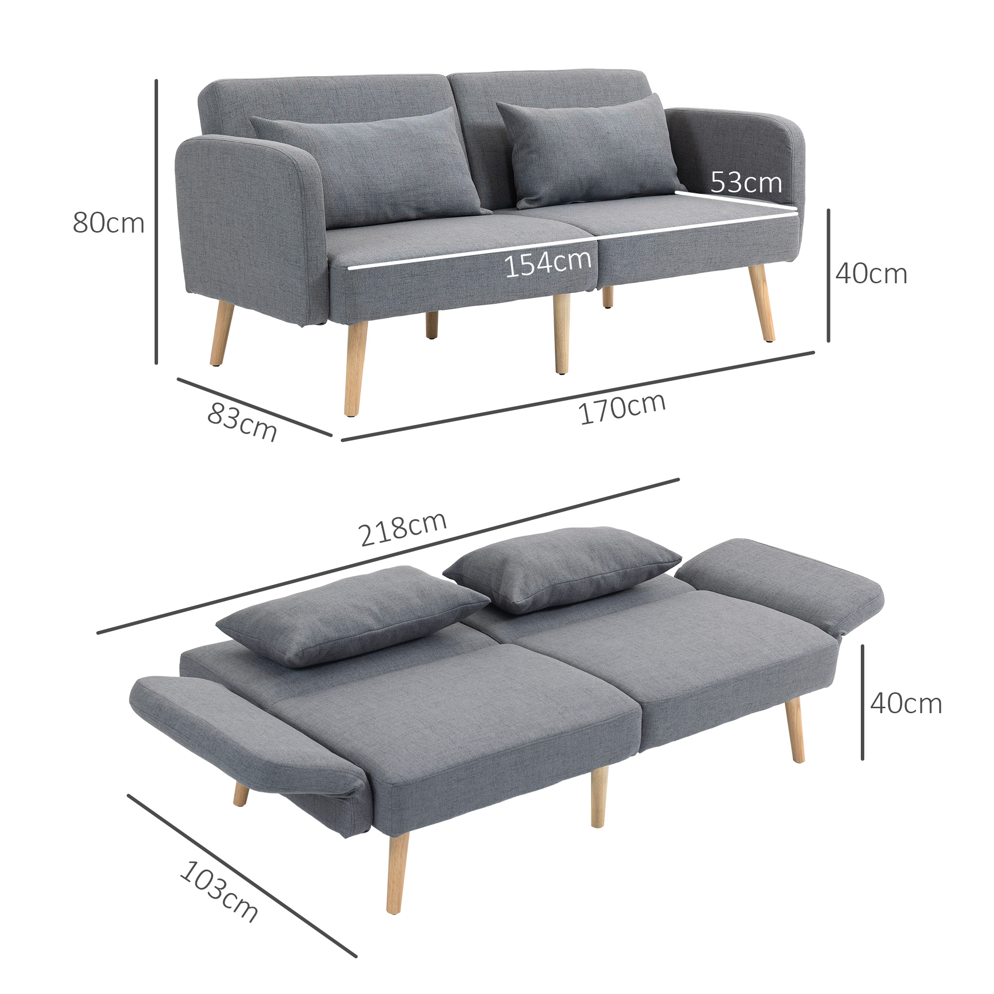Sofa 170 × 83 × 80 cm 2