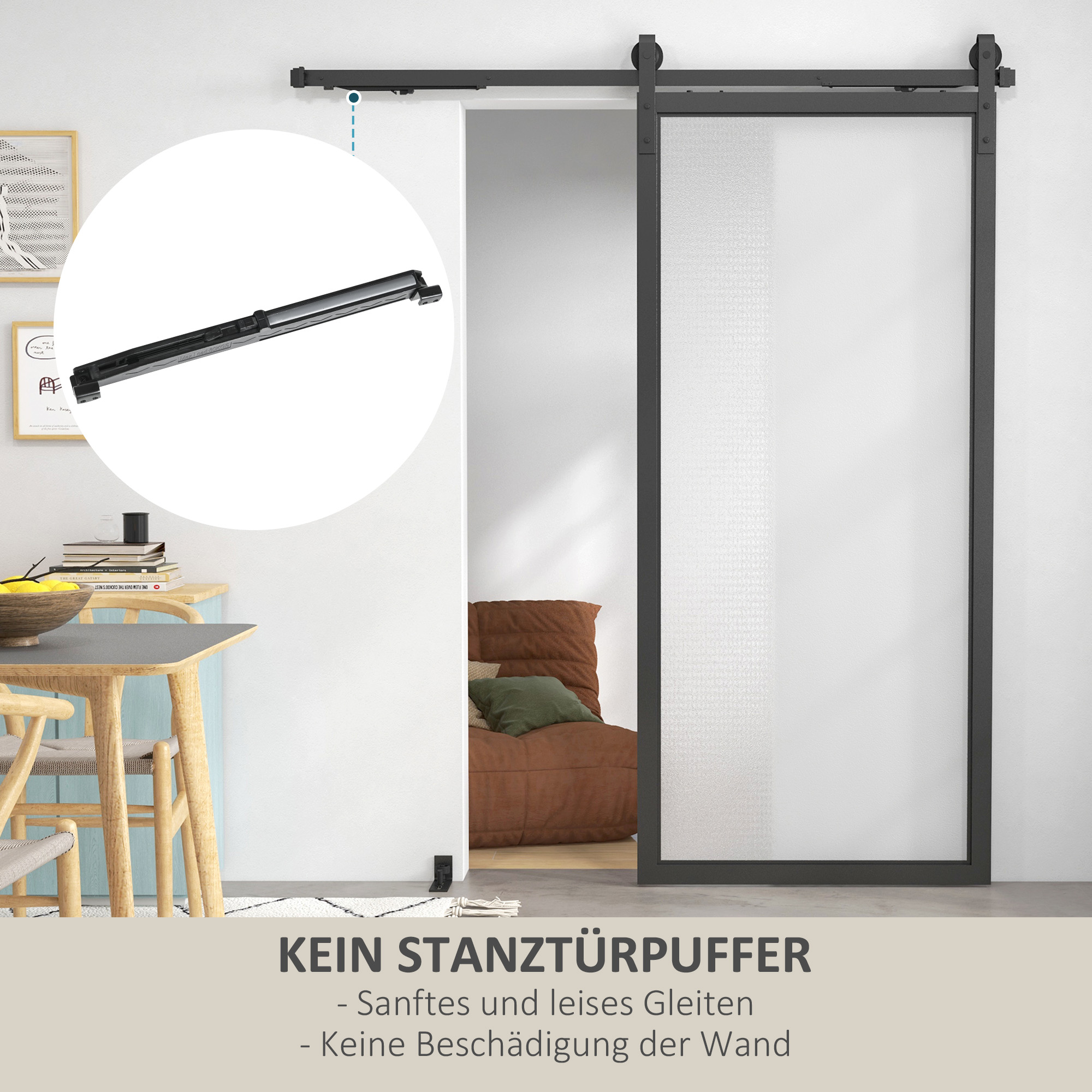 Stumdomų durų komplektas 183 cm 3