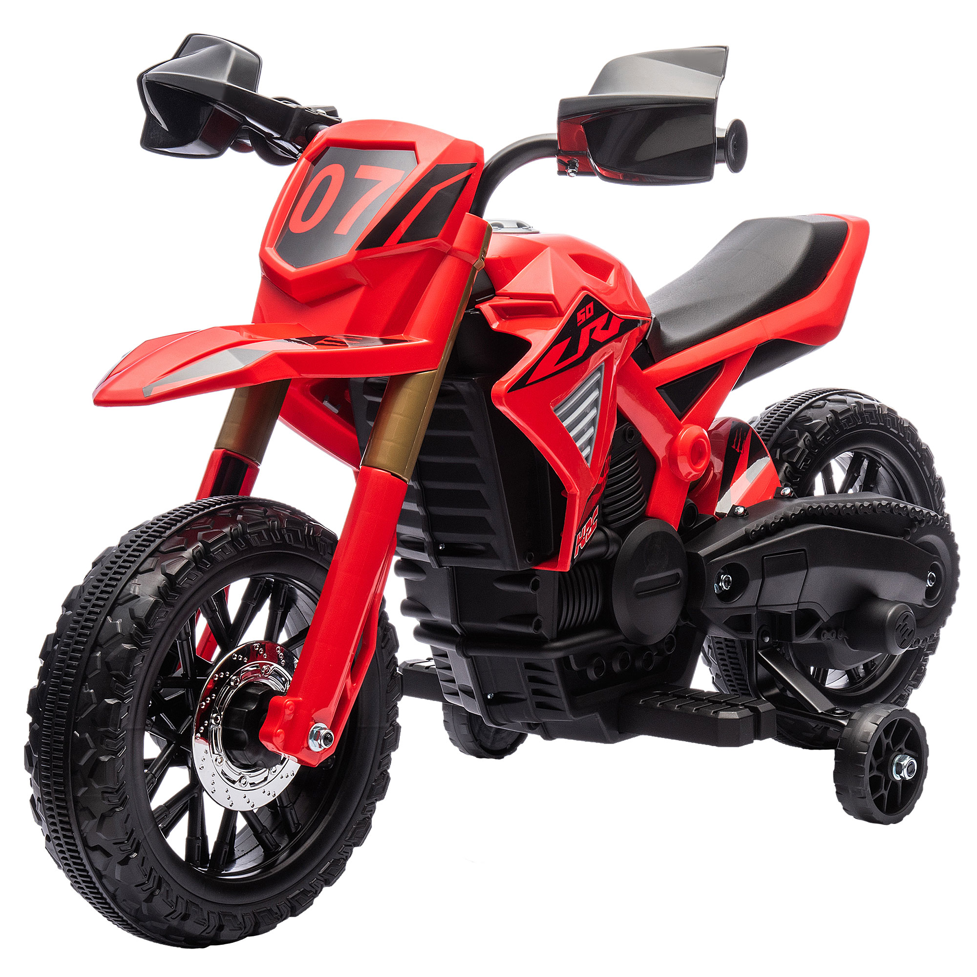 Bērnu elektriskais motocikls sarkans