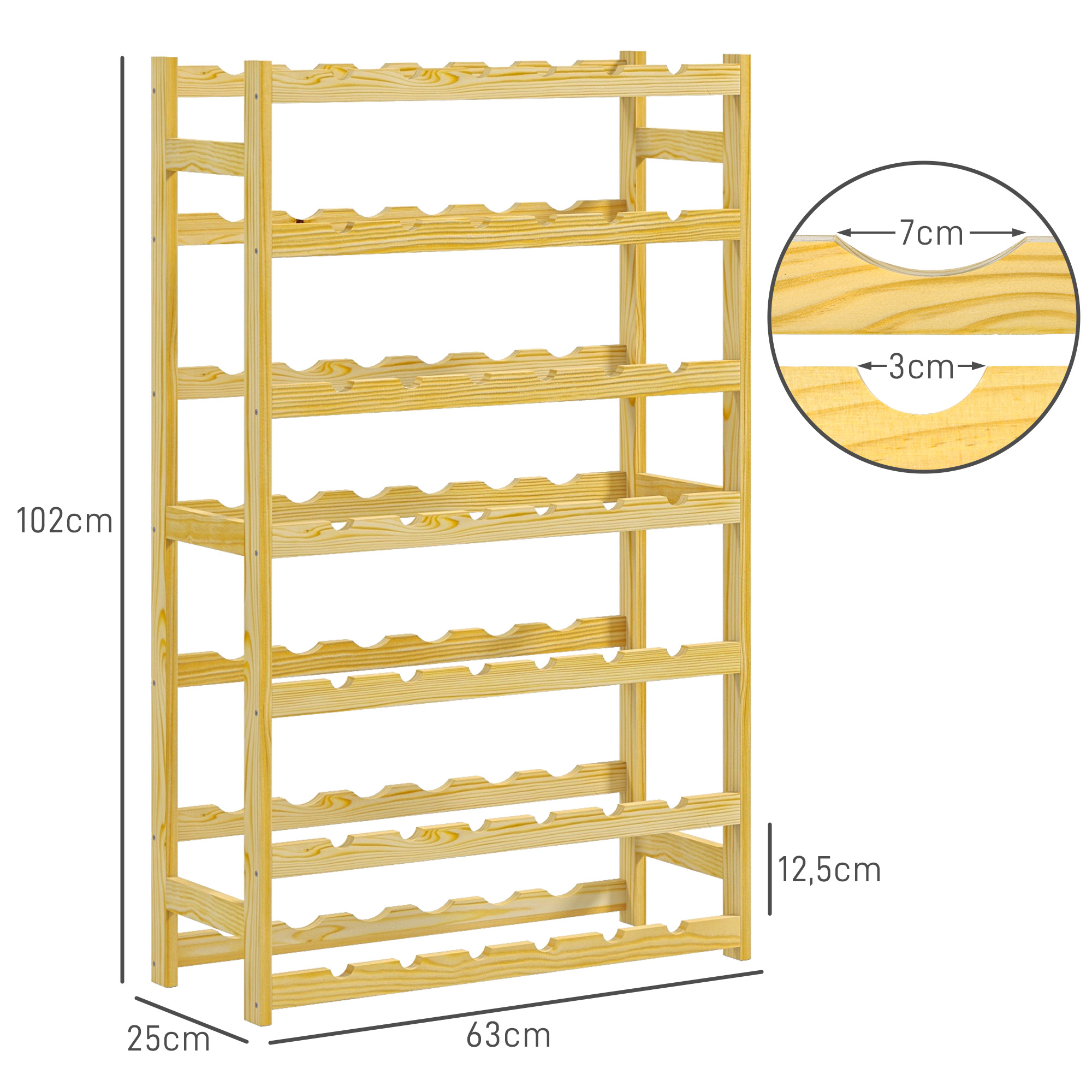 Vyno stovas 63x25x102 cm 42 vnt. 2
