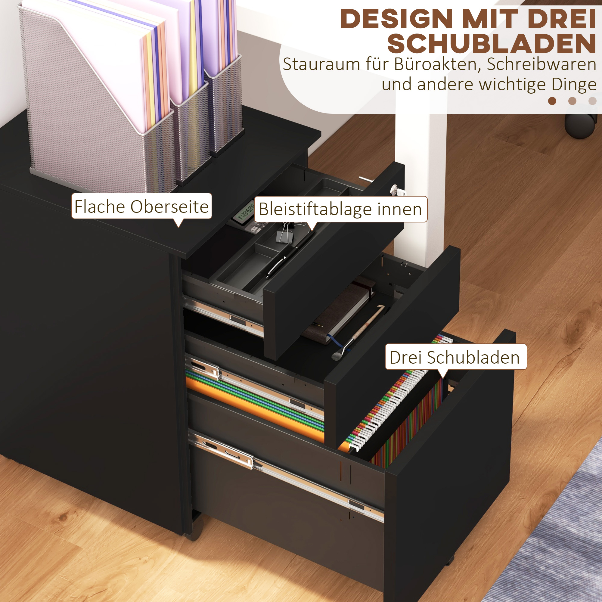 Biuro spintelė 37 × 43,5 × 60 cm 3