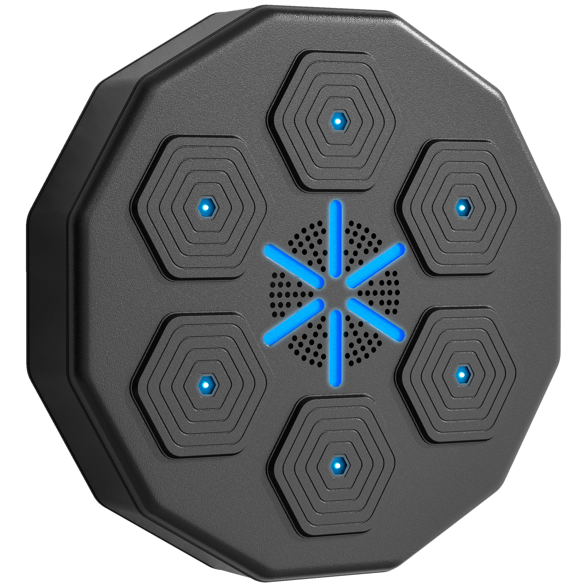Bokso treniruoklis su muzikos funkcija ir Bluetooth, juodas, 40 × 40 × 7,5 cm