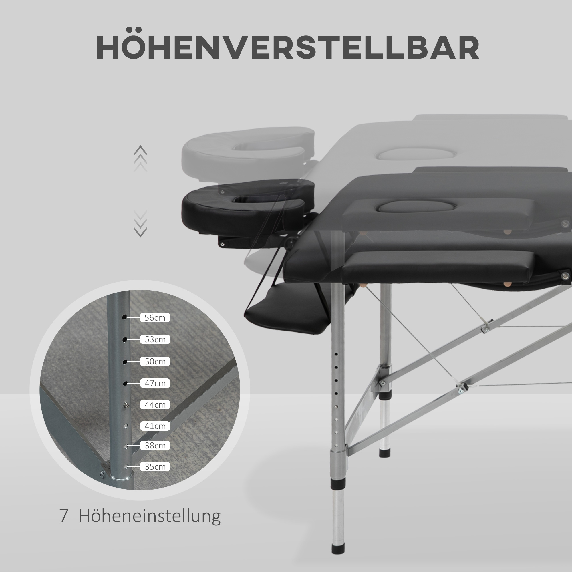 Masažo stalas 186 × 71 cm 3