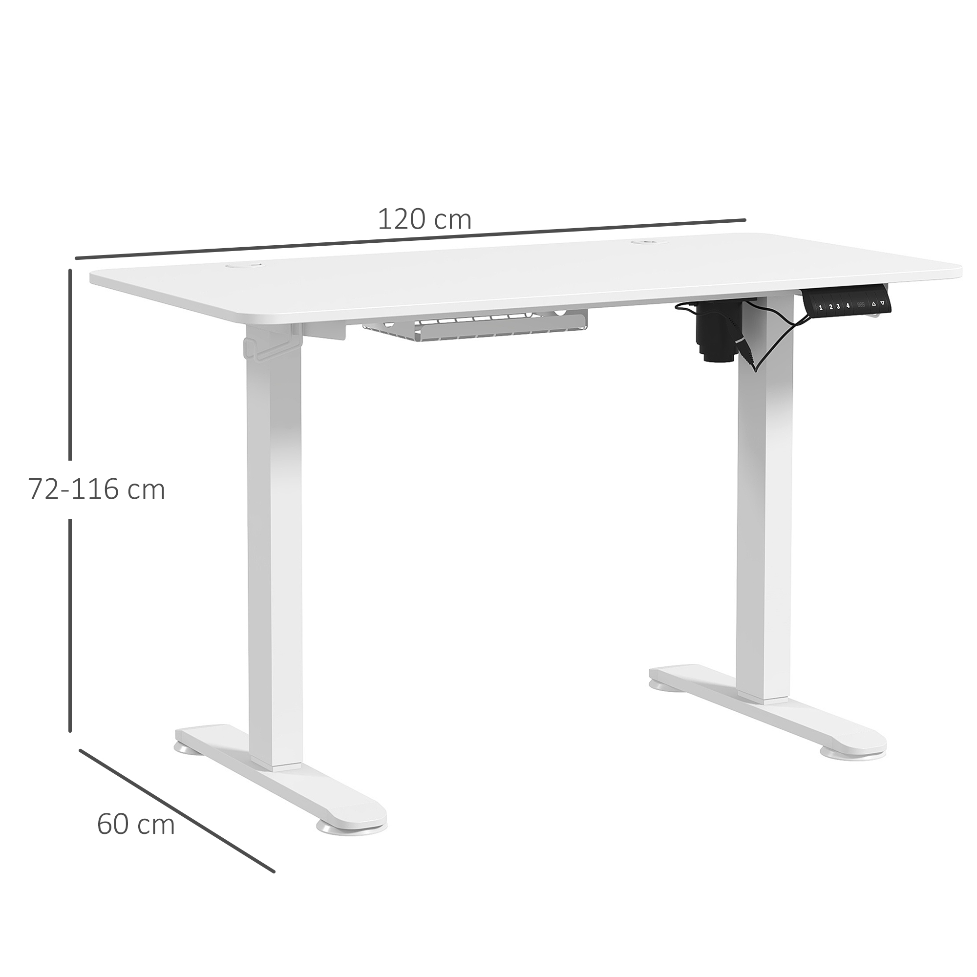 Rašomasis stalas 120x60x72-116 cm 2