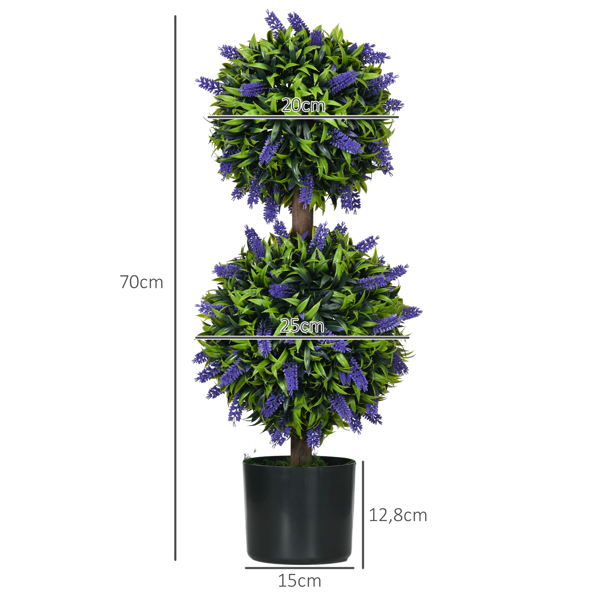 Dirbtinis levandų medis 70 cm 2