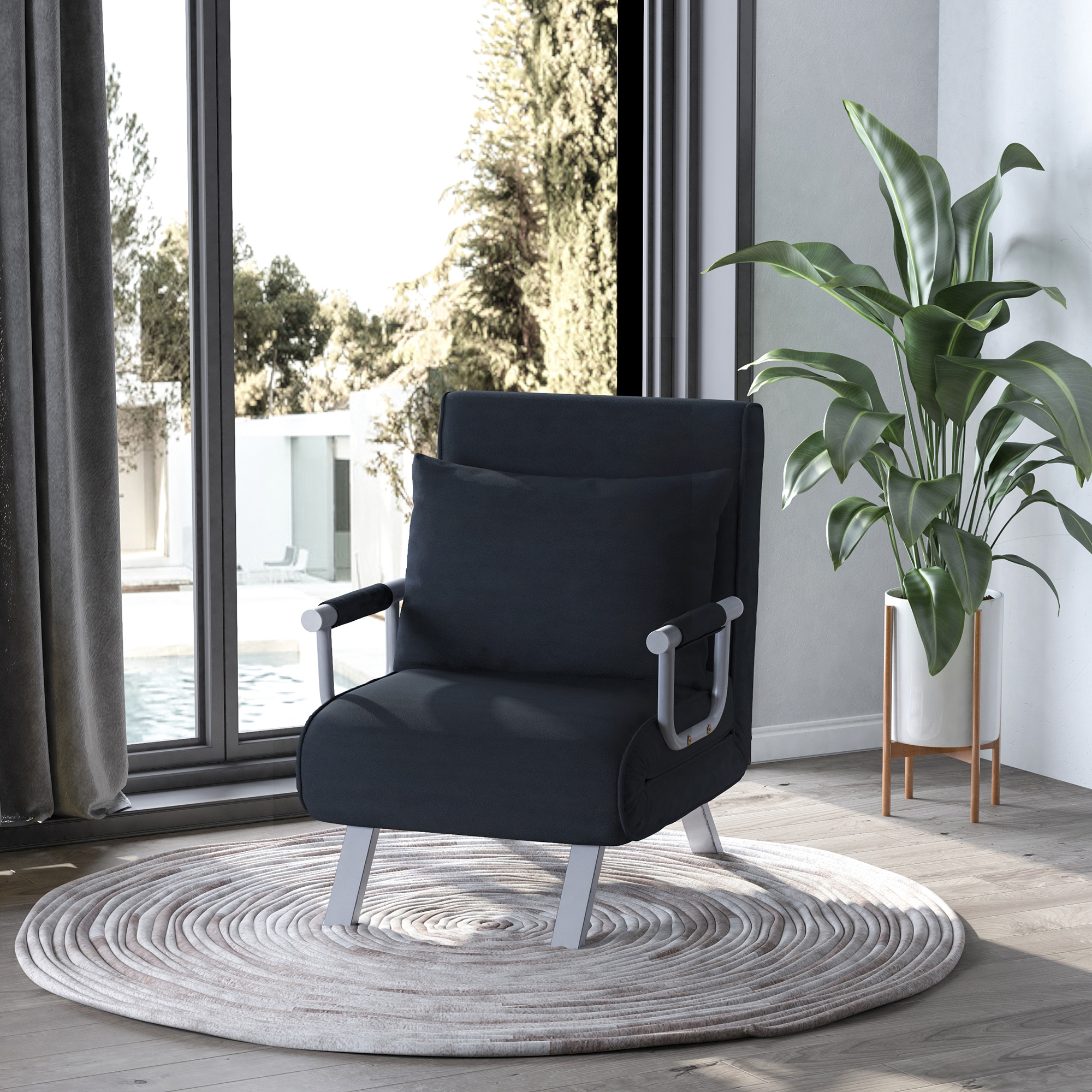 Sofa-lova juoda