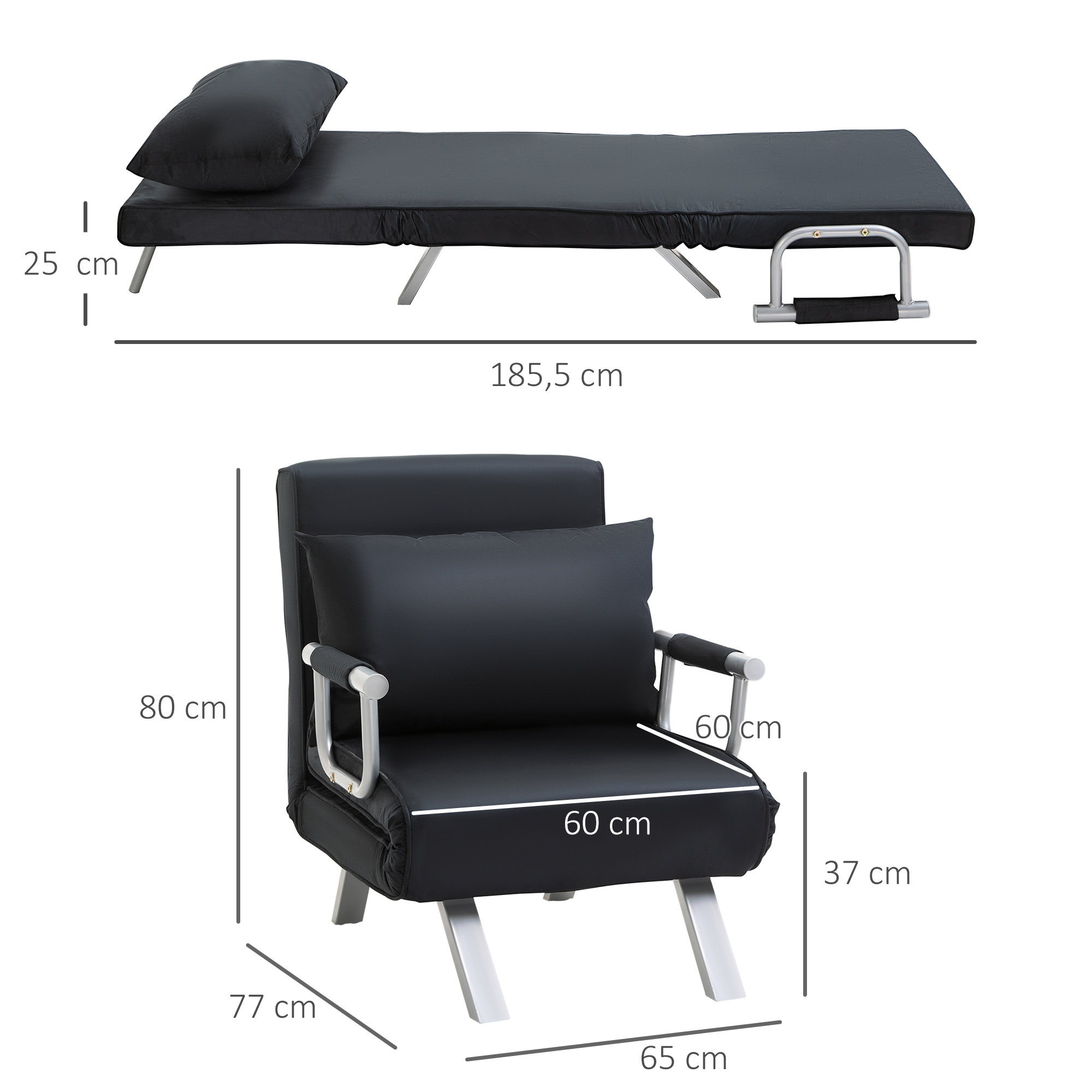 Sofa-lova juoda 2