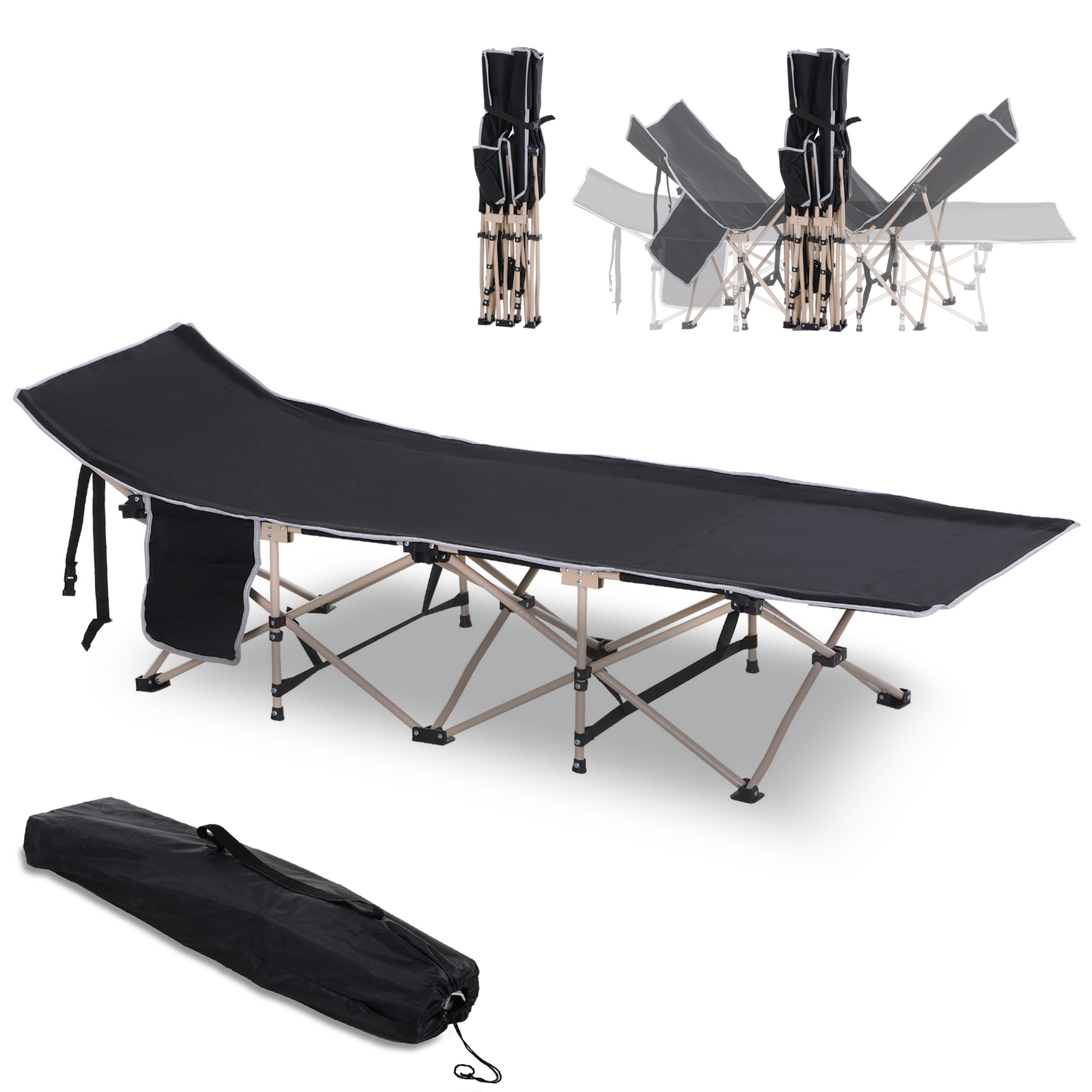 Stovyklavimo lova 190 × 68 × 52 cm