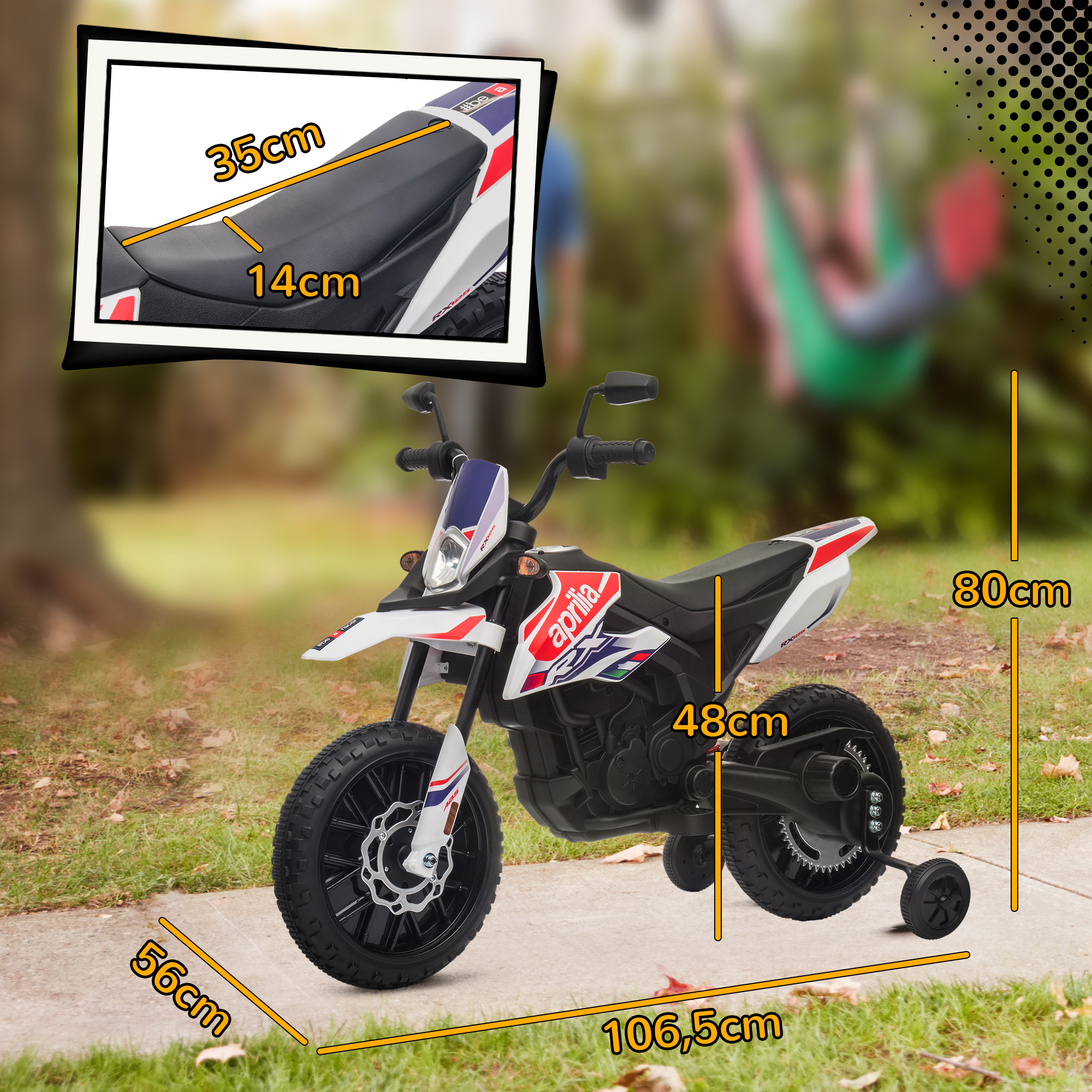 Vaikiškas motociklas baltas 2