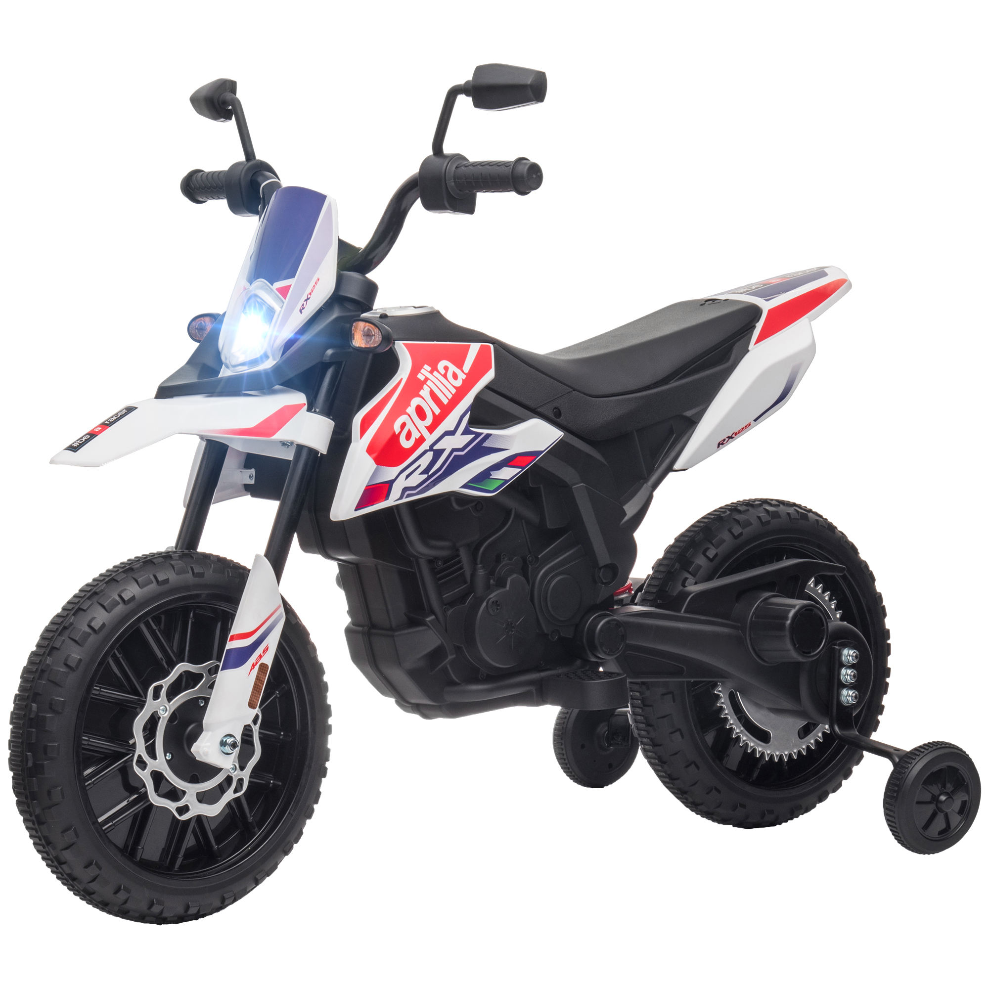 Vaikiškas motociklas baltas