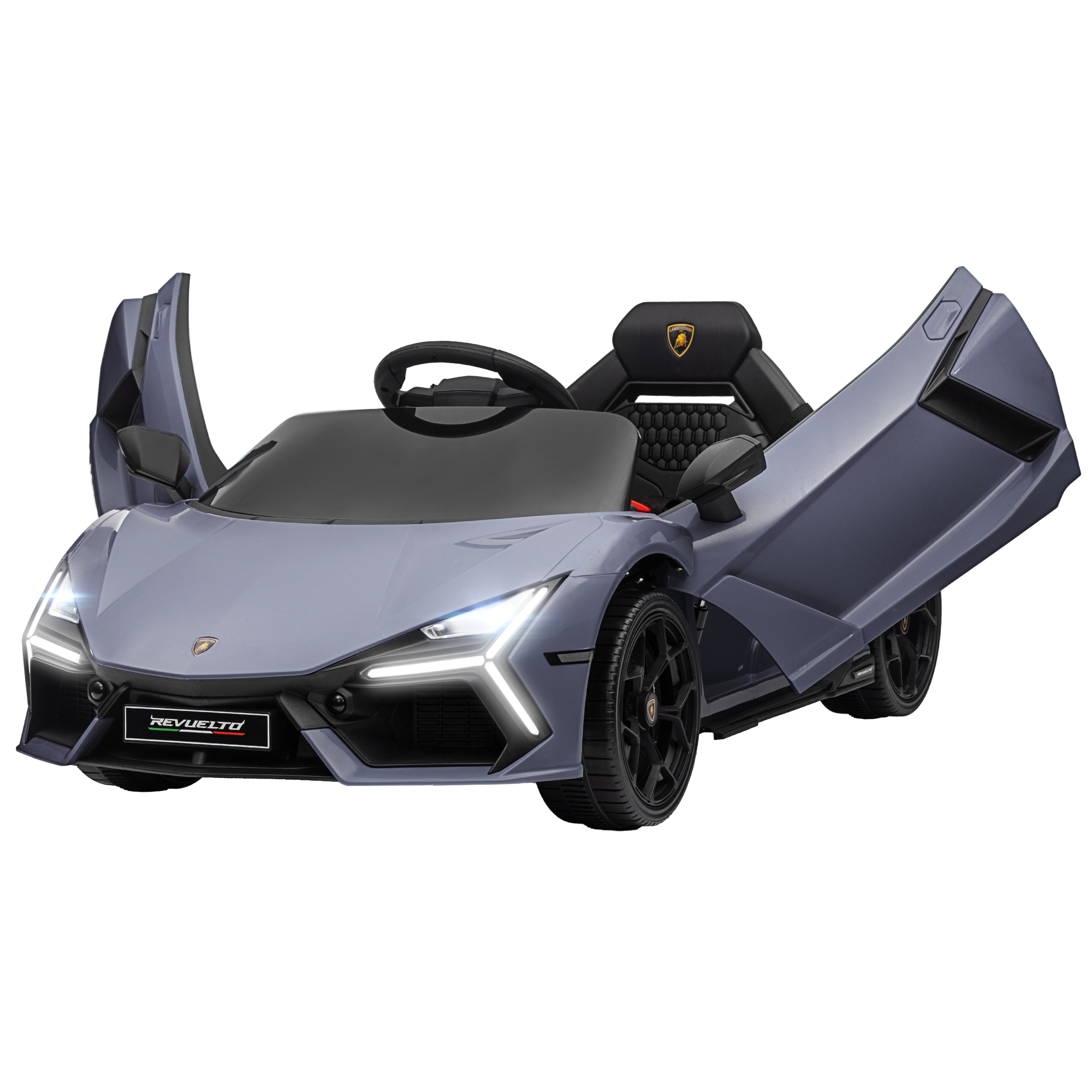 Vaikiškas elektrinis automobilis pilkas