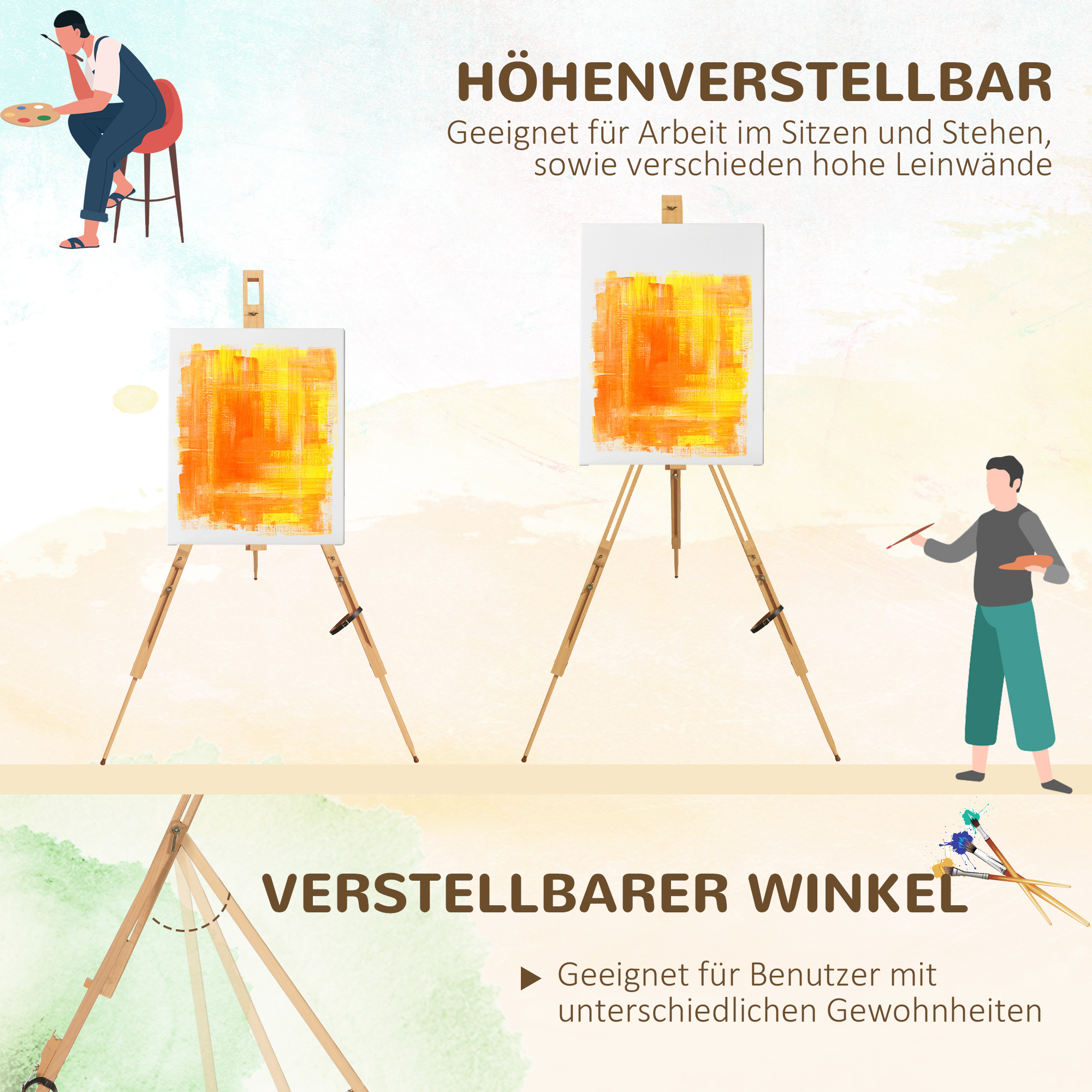 Molbertas 93 × 84 × 183 cm 3