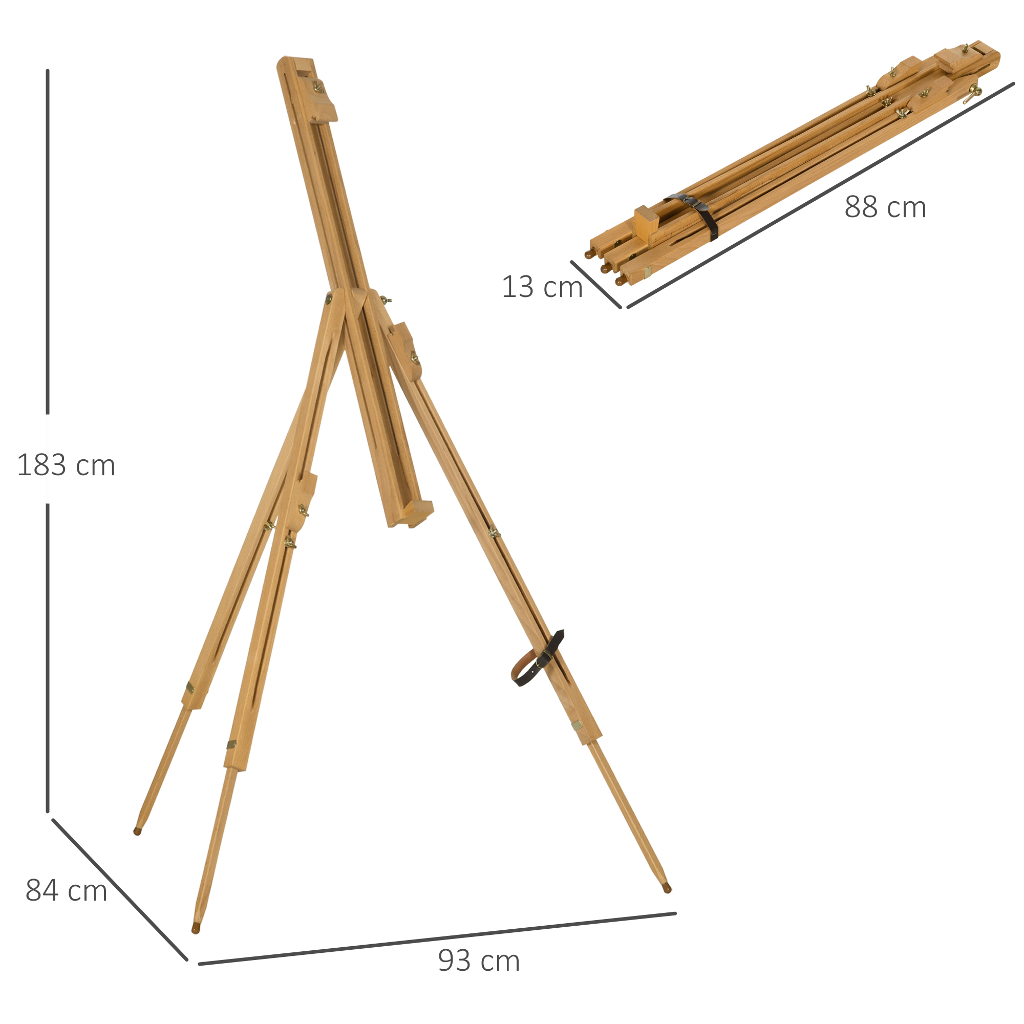 Molbertas 93 × 84 × 183 cm 2