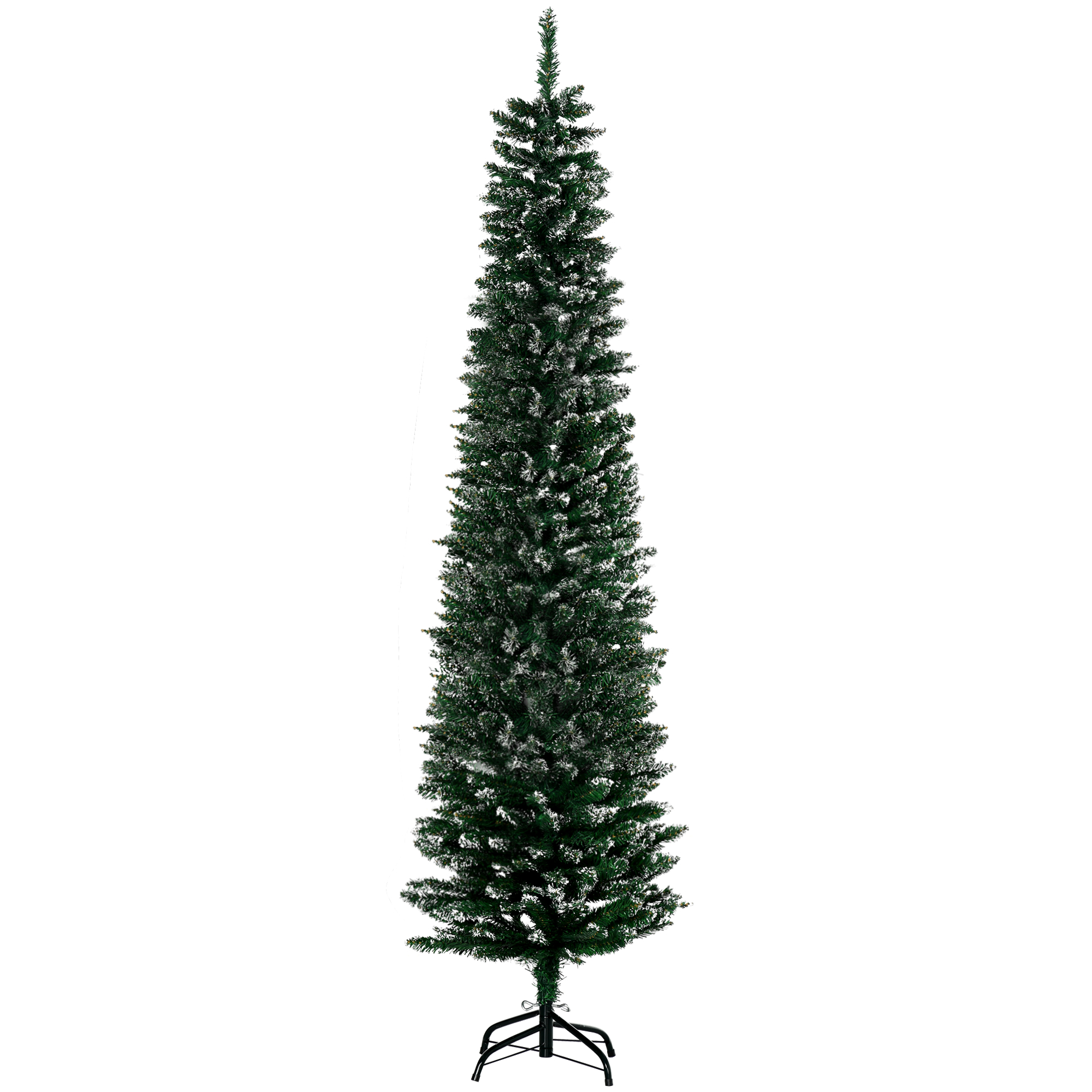 Dirbtinė kalėdinė eglutė su sniego imitacija, 570 šakų, žalia, Ø 53 × 190 cm
