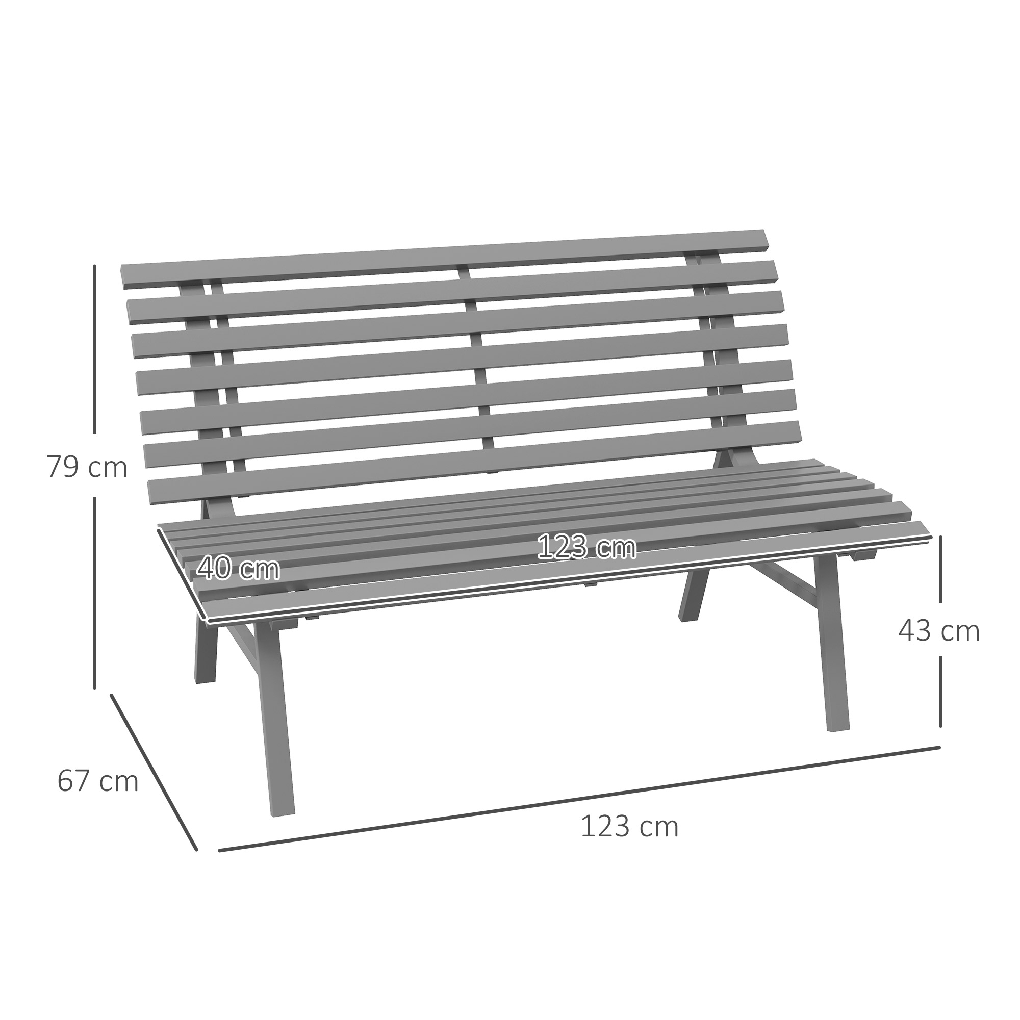 Lauko suoliukas 123 x 67 x 79 cm 2