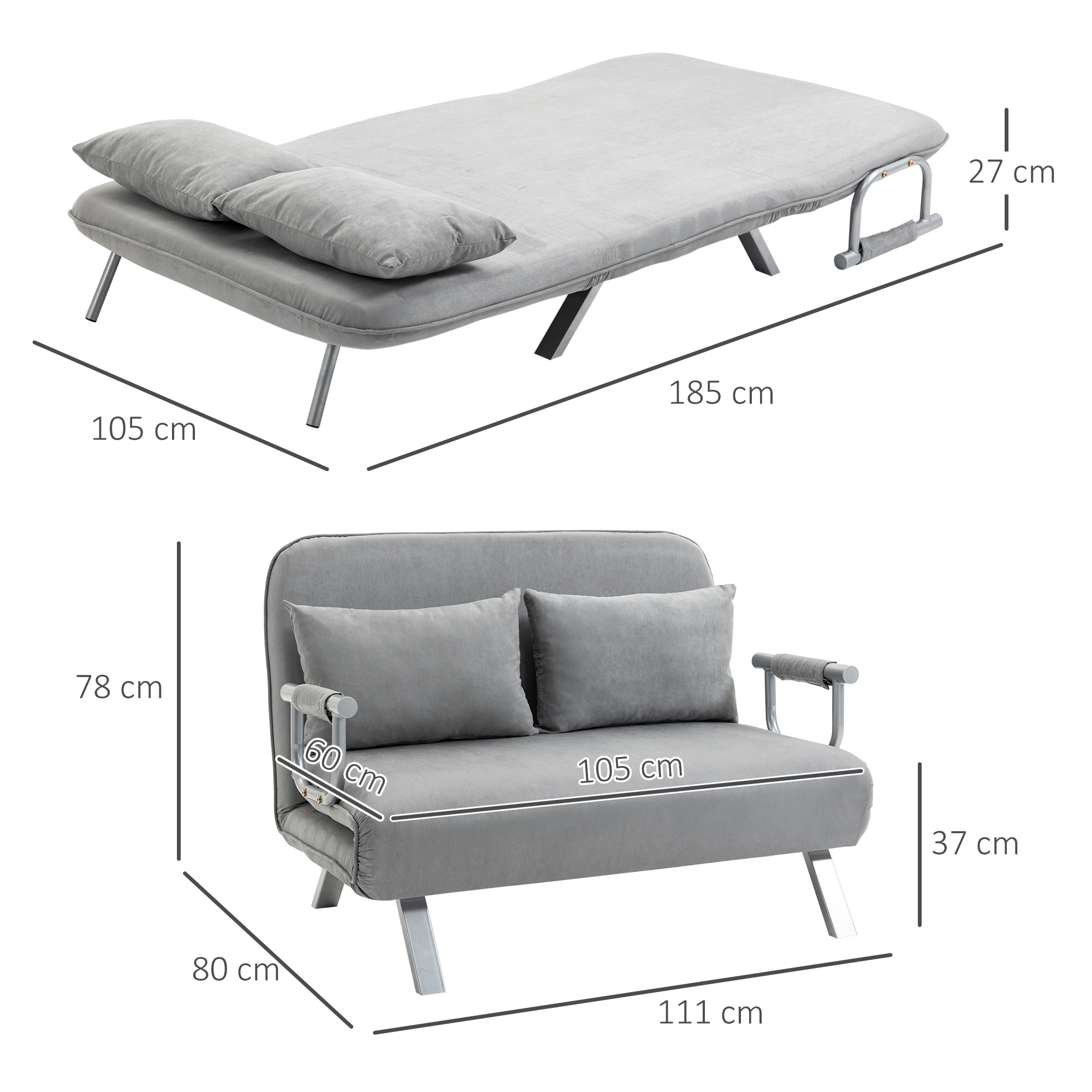 Sofa-lova šviesiai pilka 2
