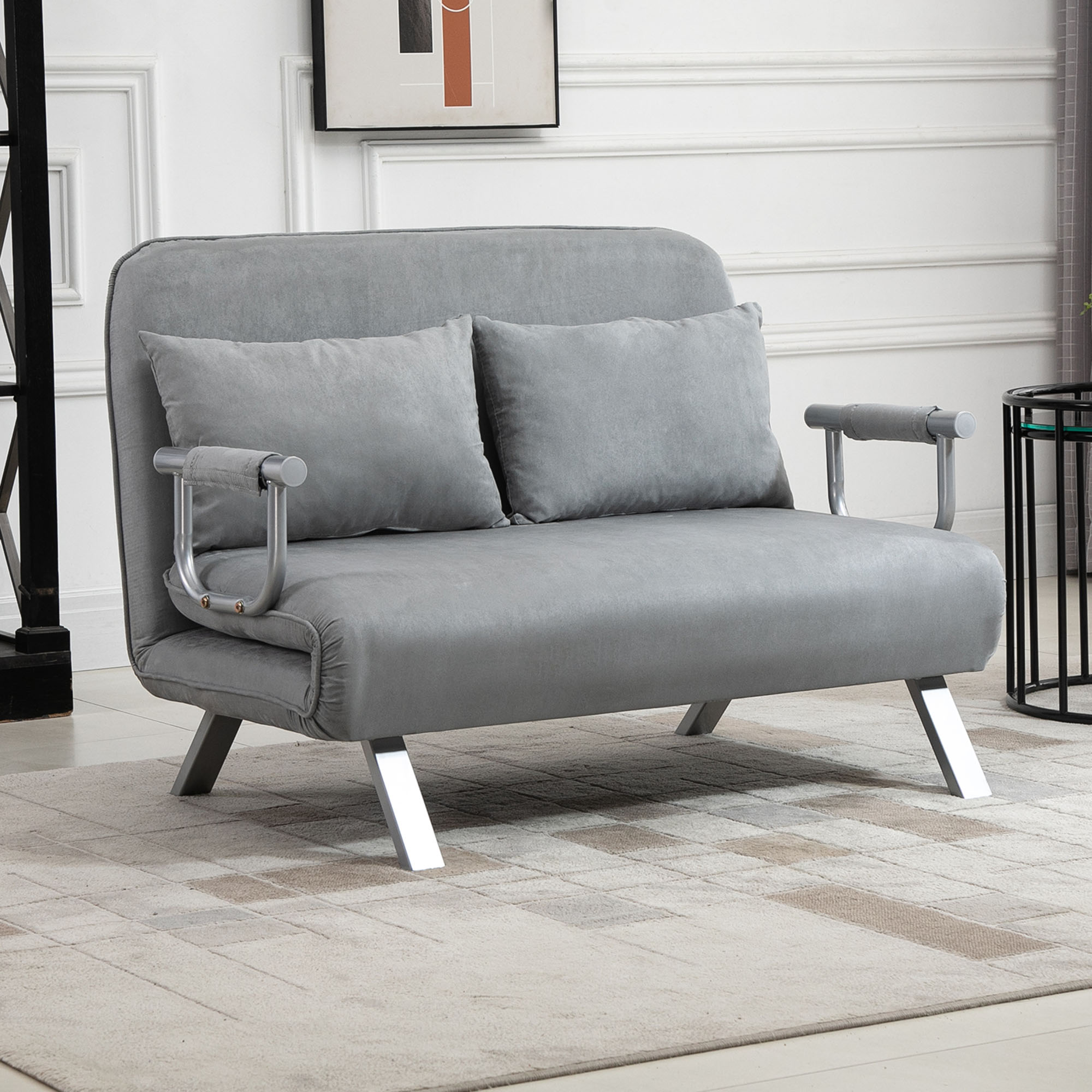 Sofa-lova šviesiai pilka