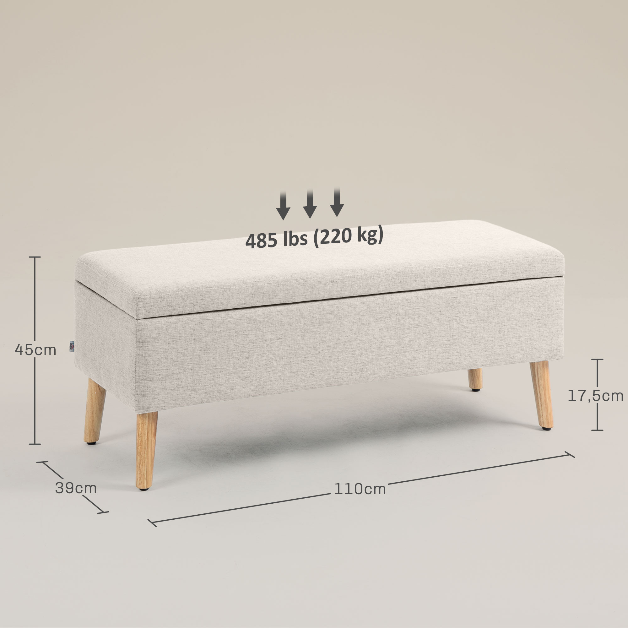 Pufas 110 × 39 × 45 cm 2