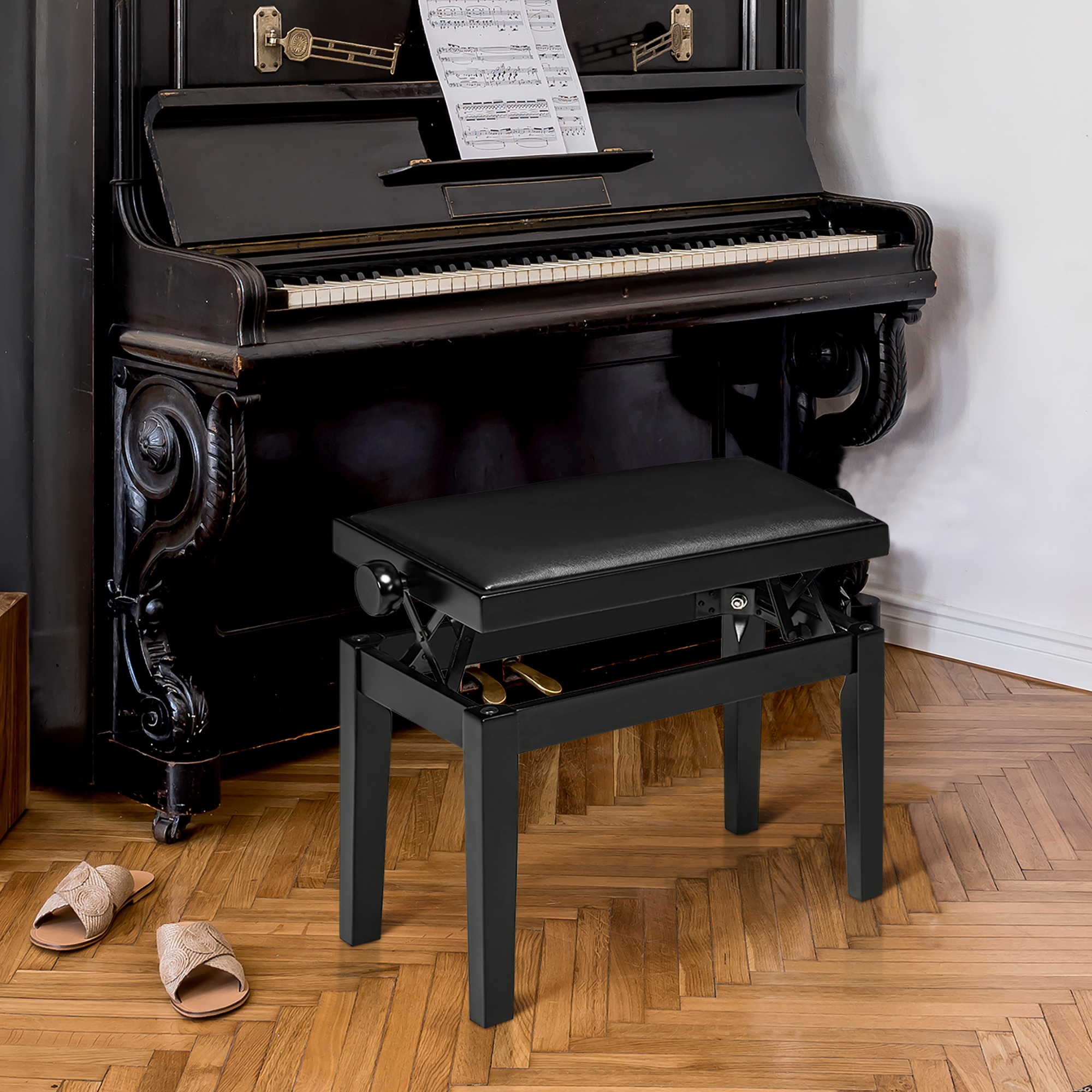 Pianino suoliukas 63 × 33 × 45–56 cm