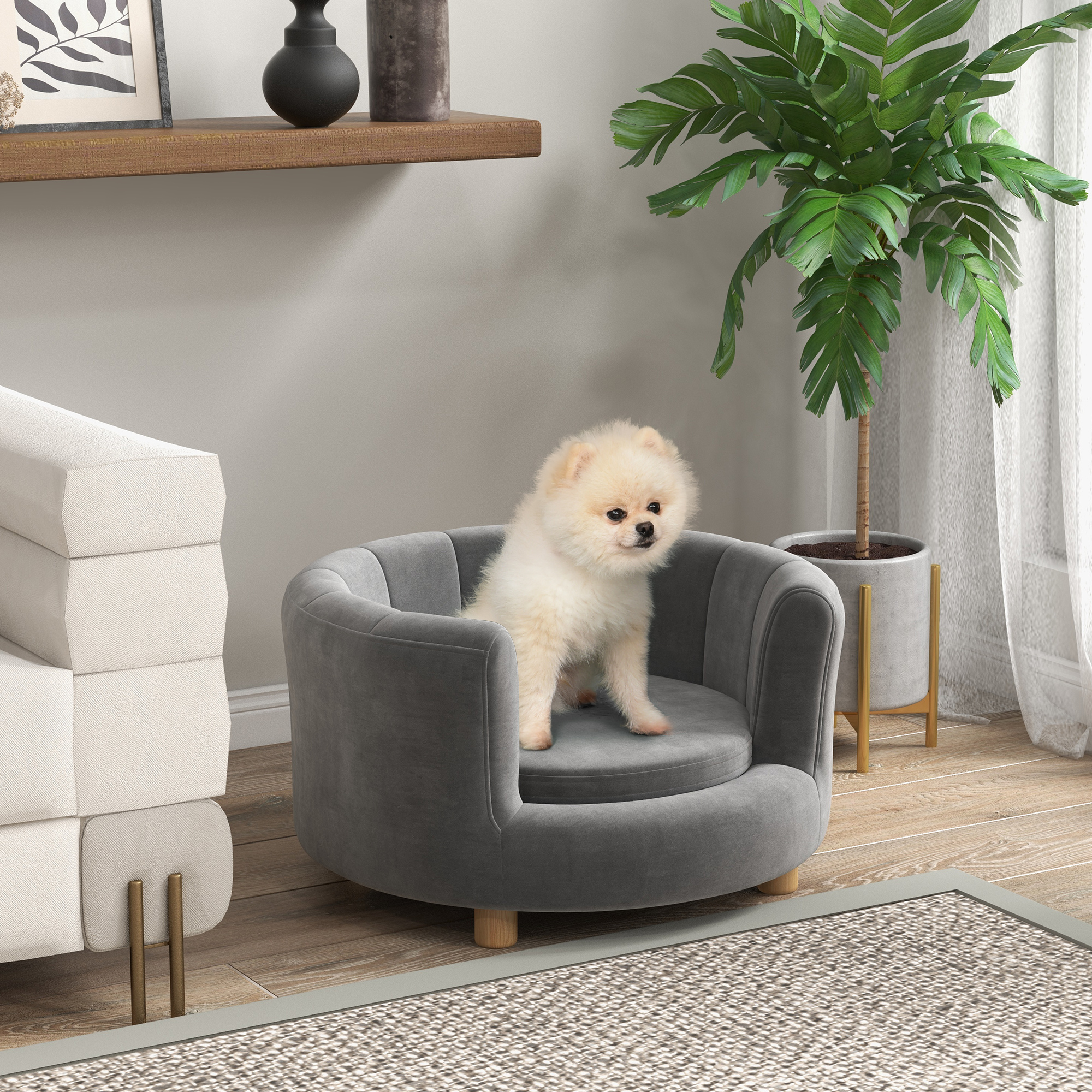 Gyvūnų sofa pilka