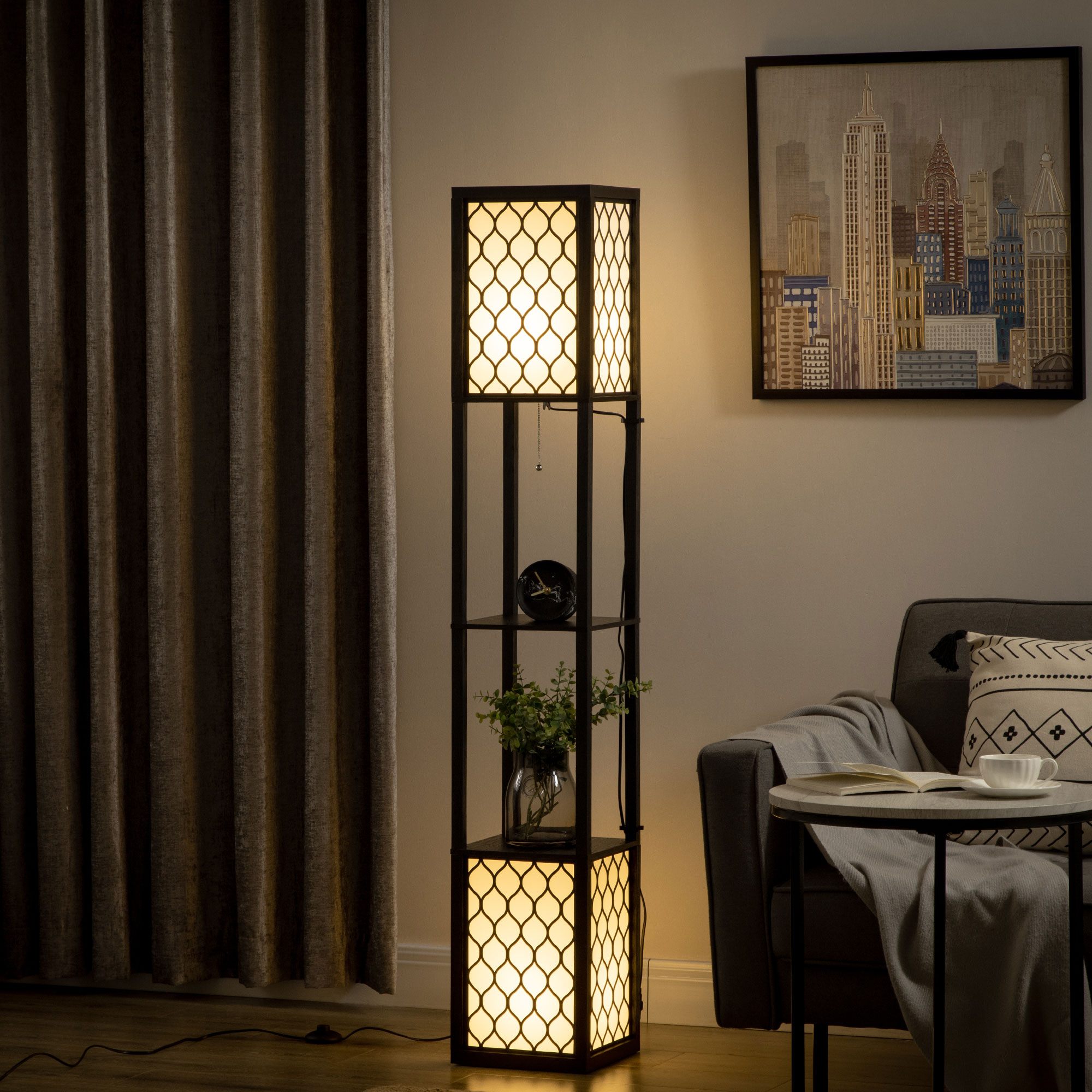 Grindinė lempa 26 × 26 × 156 cm